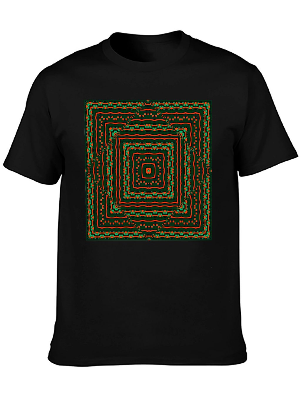 Geometric Square Pattern Tee