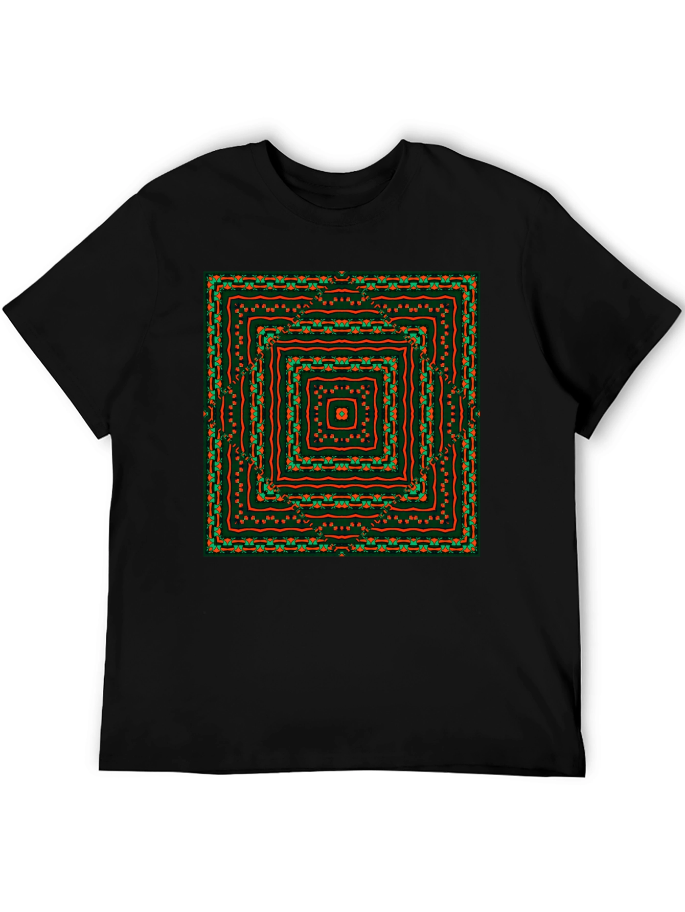 Geometric Square Pattern Tee