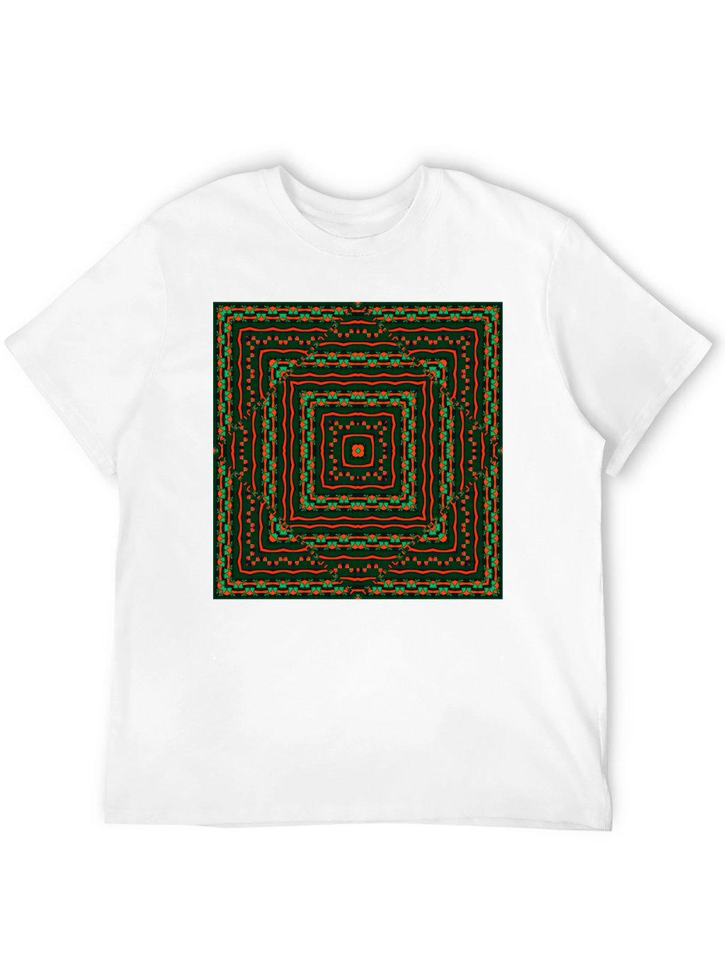 Geometric Square Pattern Tee