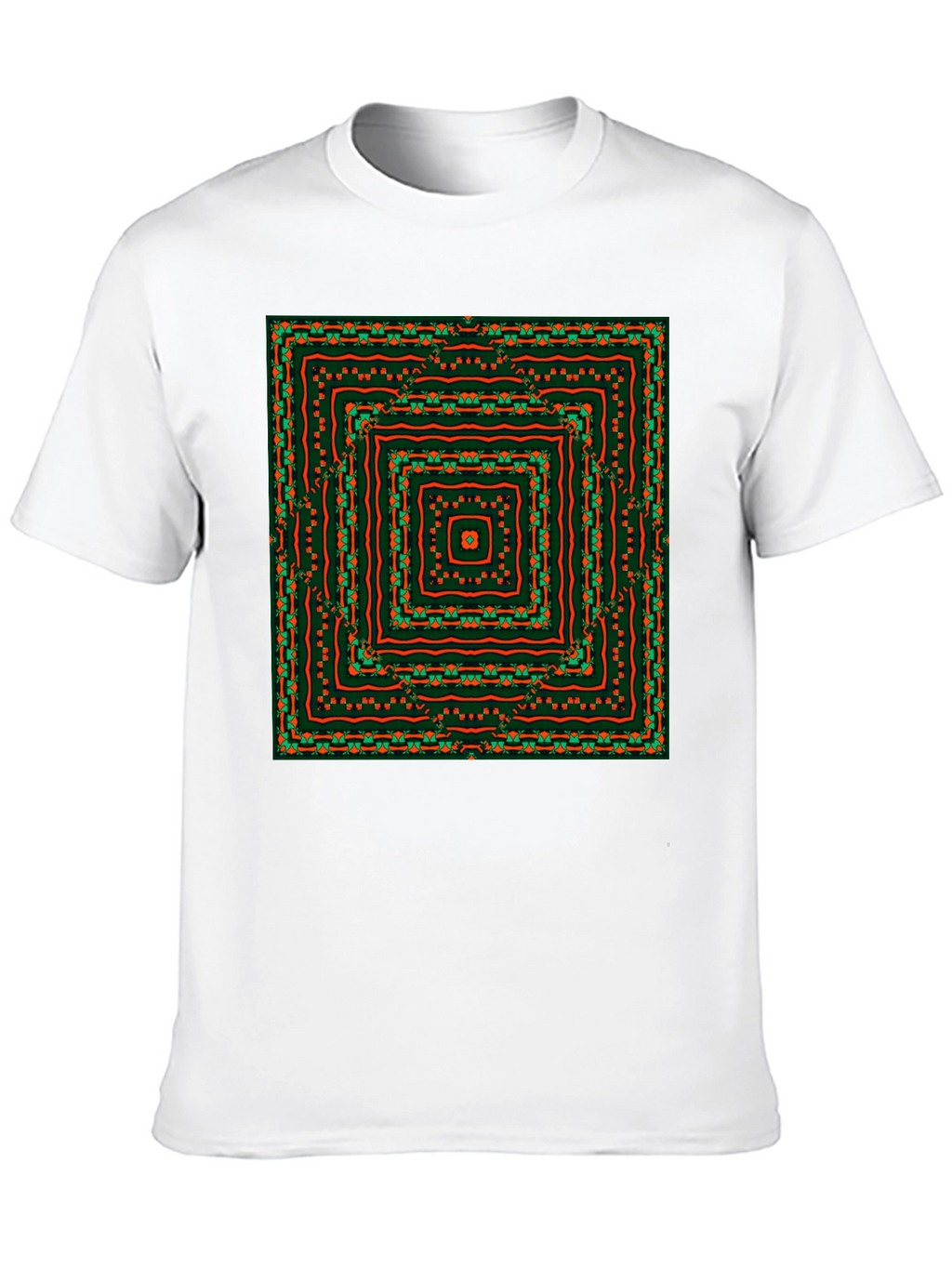 Geometric Square Pattern Tee