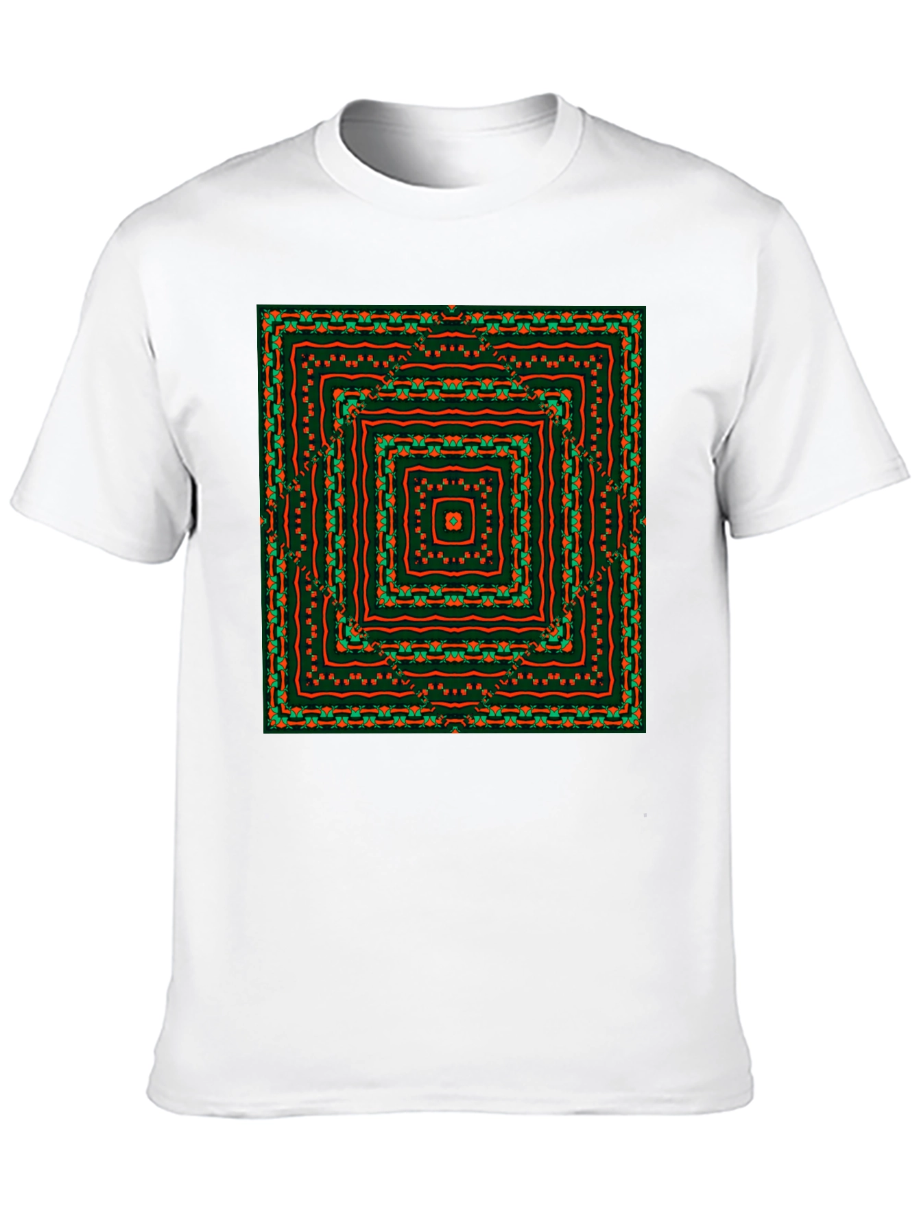 Geometric Square Pattern Tee