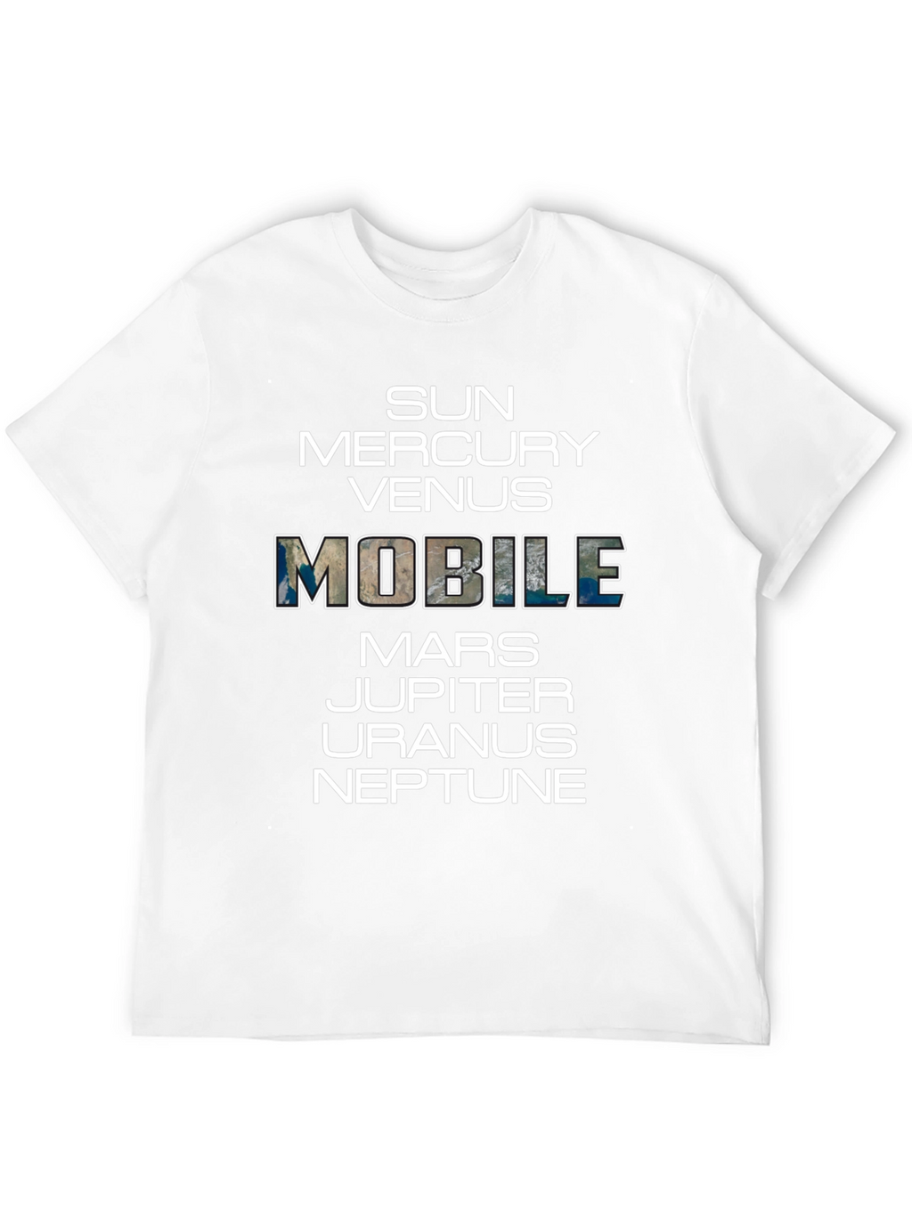 Planets Graphic T-Shirt Space Mobile Funny Tee