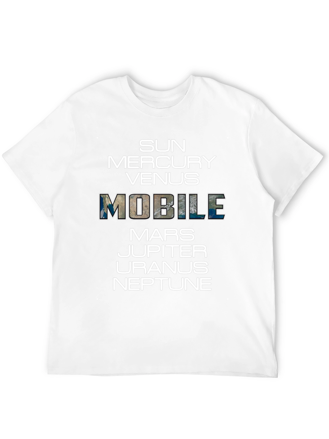 Planets Graphic T-Shirt Space Mobile Funny Tee