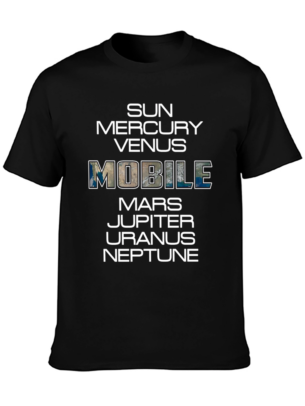 Planets Graphic T-Shirt Space Mobile Funny Tee