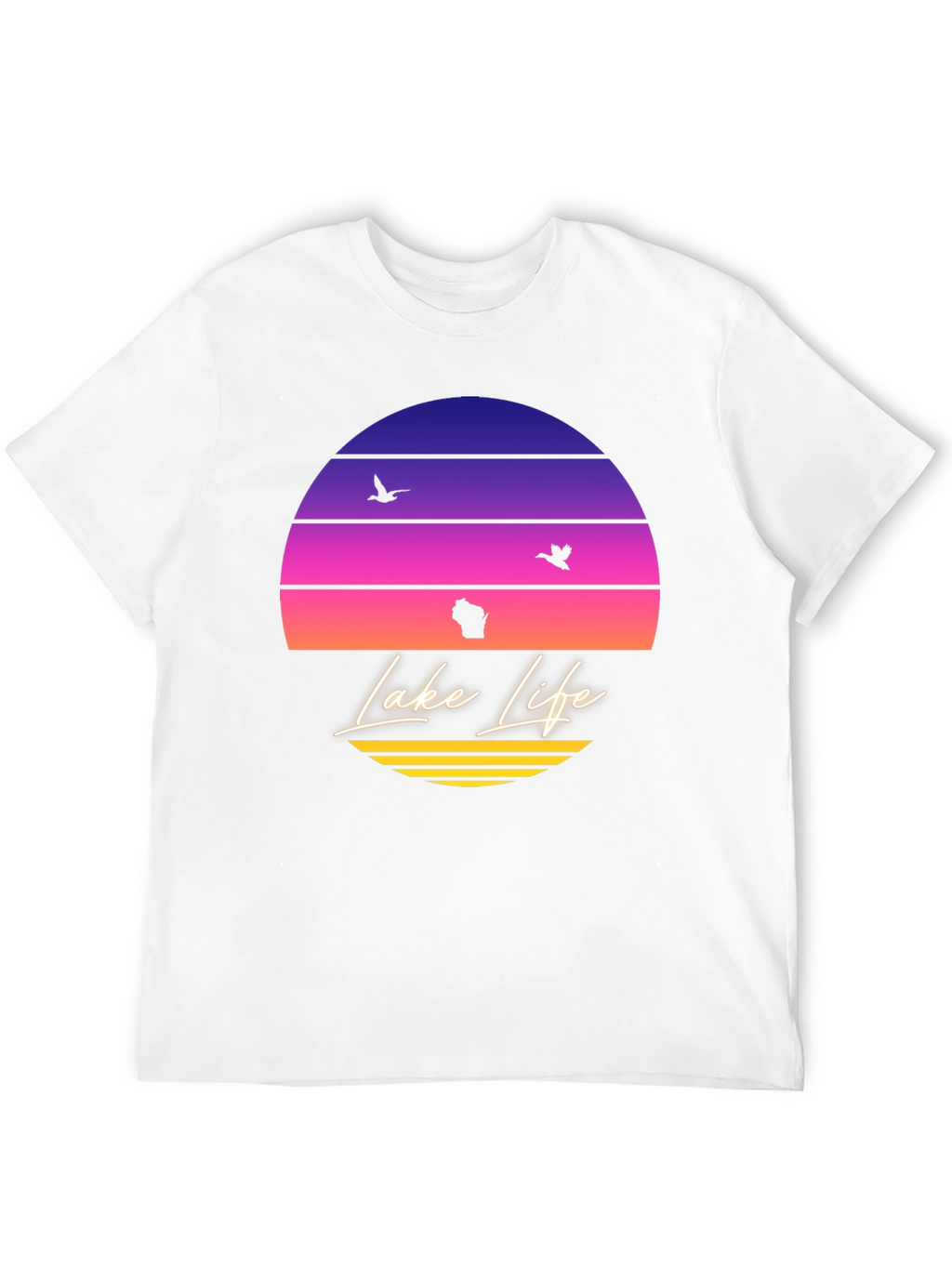 Lake Life Sunset T-Shirt - Wisconsin Summer Tee