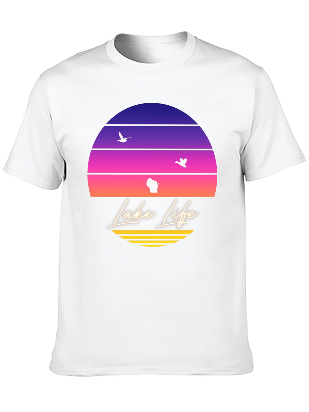 Lake Life Sunset T-Shirt - Wisconsin Summer Tee