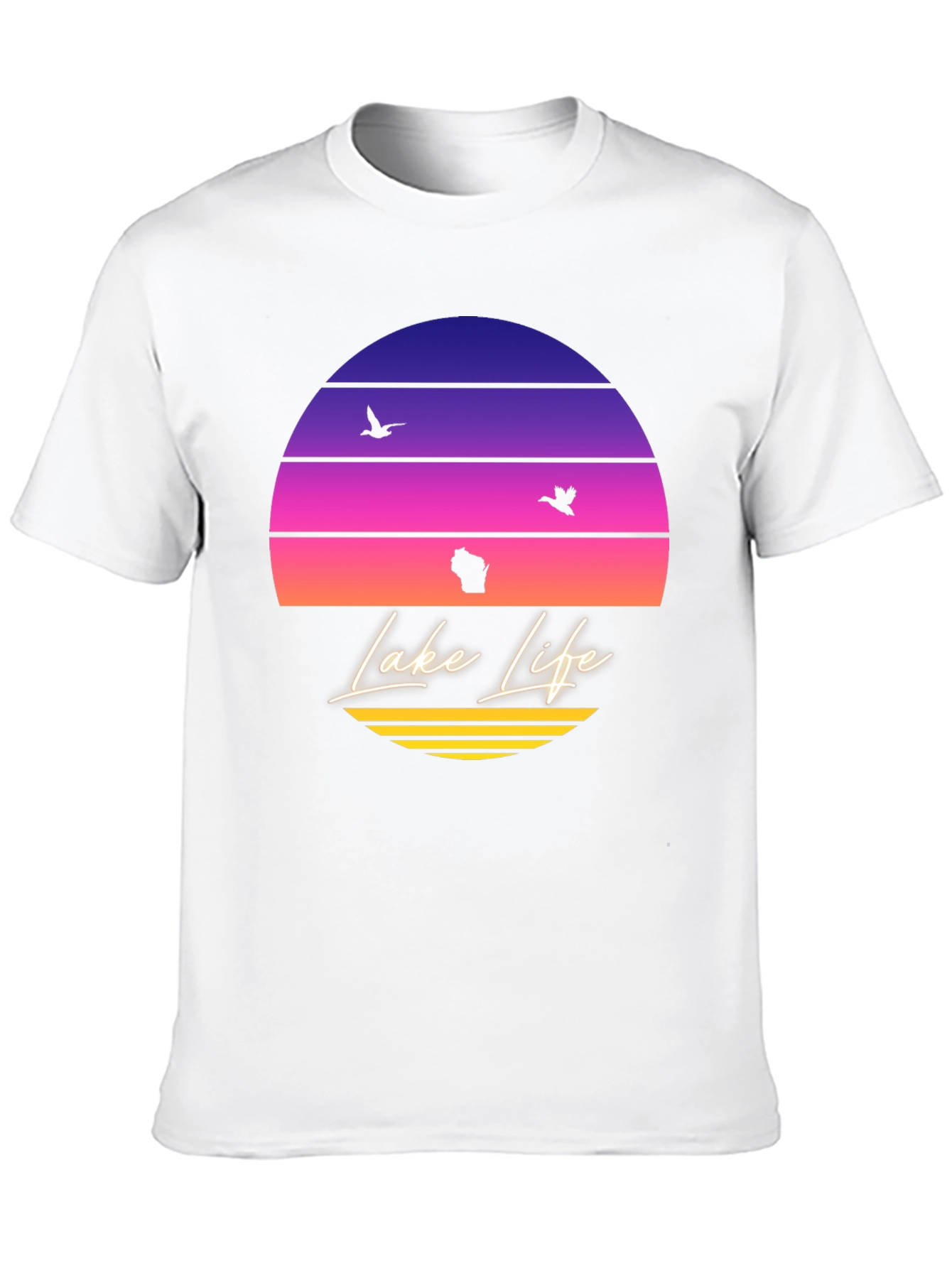 Lake Life Sunset T-Shirt - Wisconsin Summer Tee