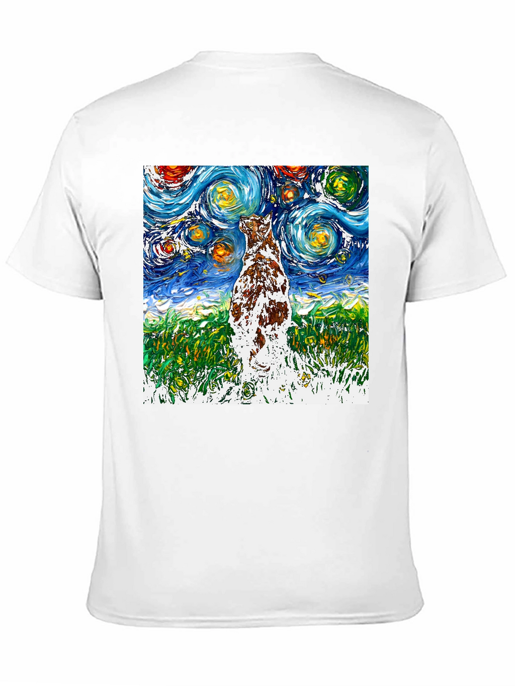 Starry Night Dog T-Shirt | Artistic Design