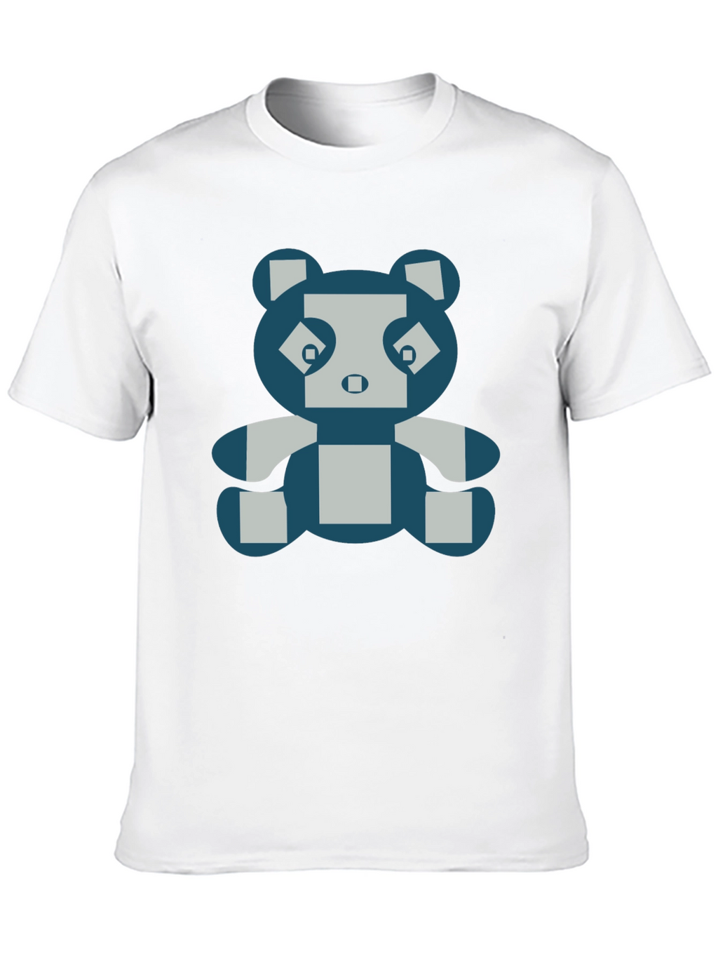 Pixel Panda Graphic Tee - Black Cotton Blend