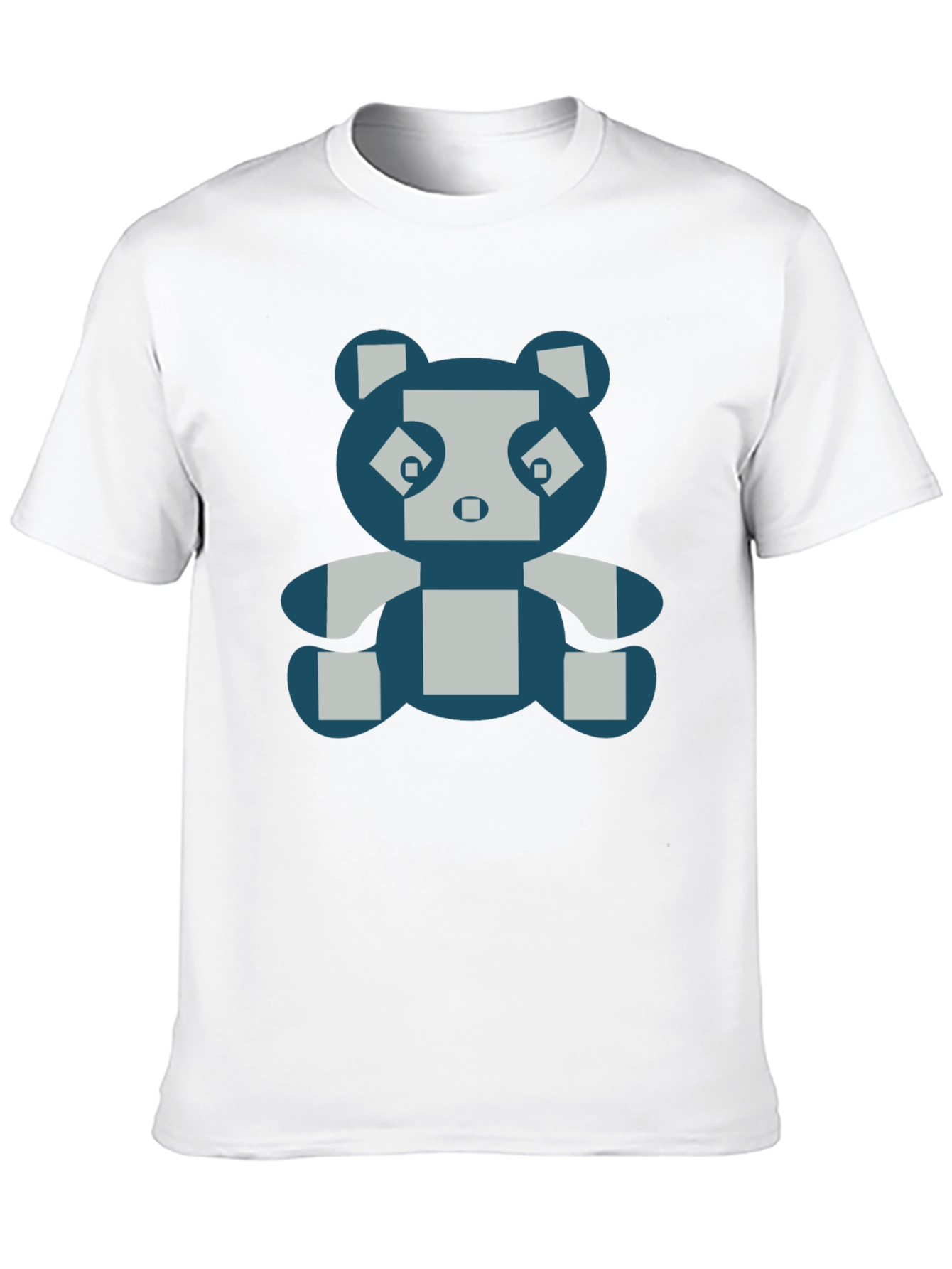 Pixel Panda Graphic Tee - Black Cotton Blend