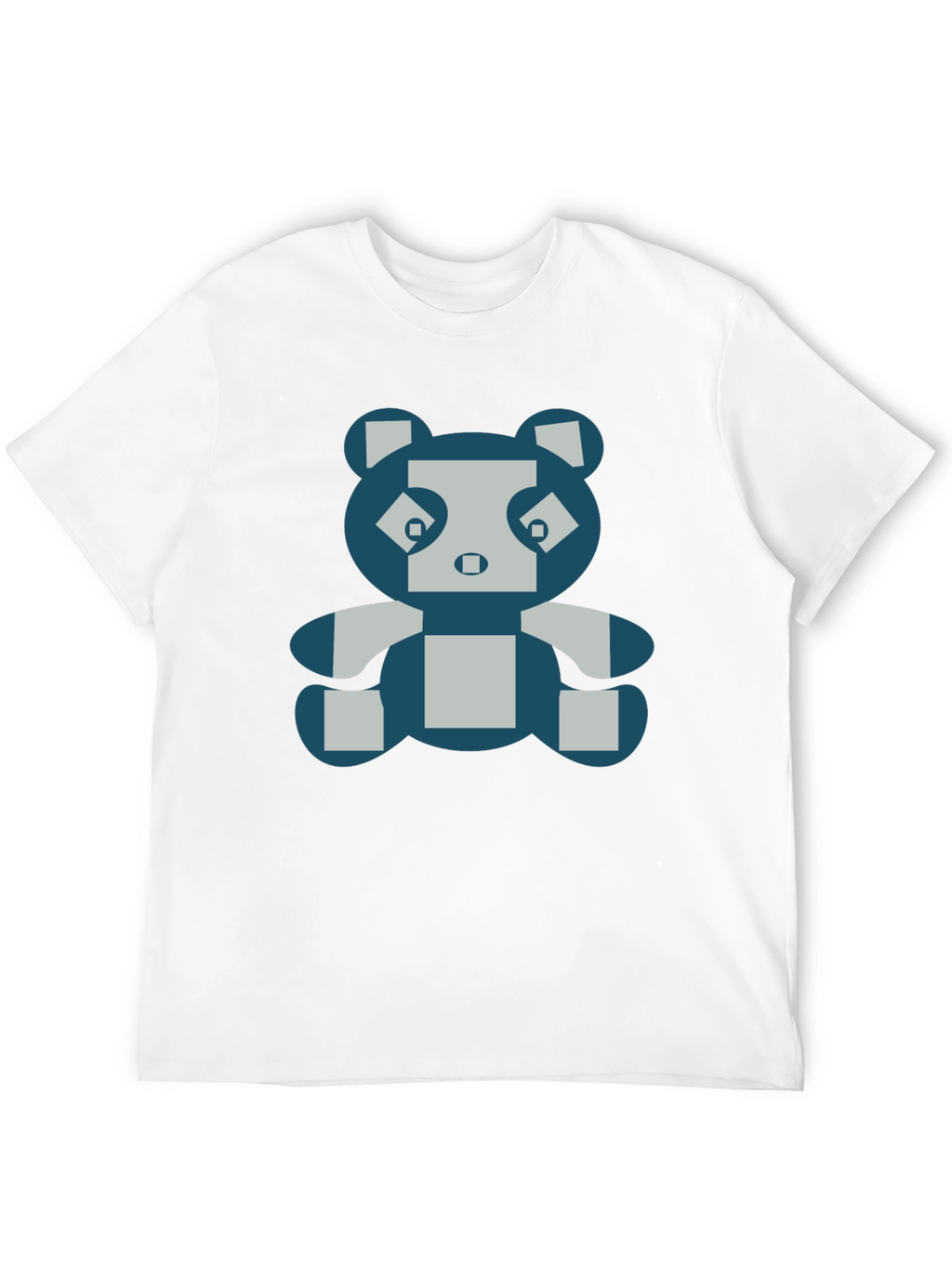 Pixel Panda Graphic Tee - Black Cotton Blend