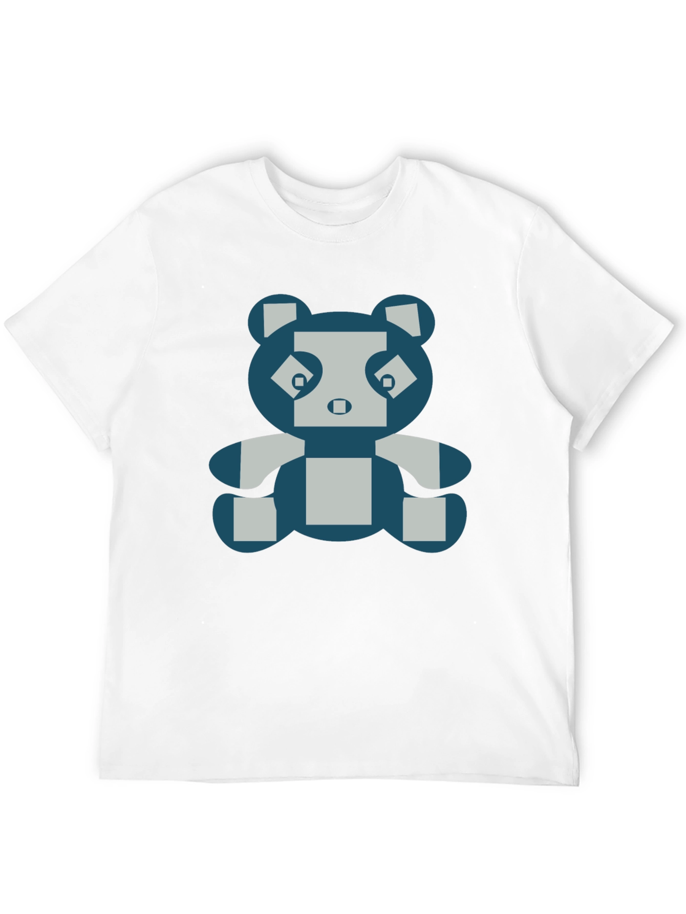 Pixel Panda Graphic Tee - Black Cotton Blend