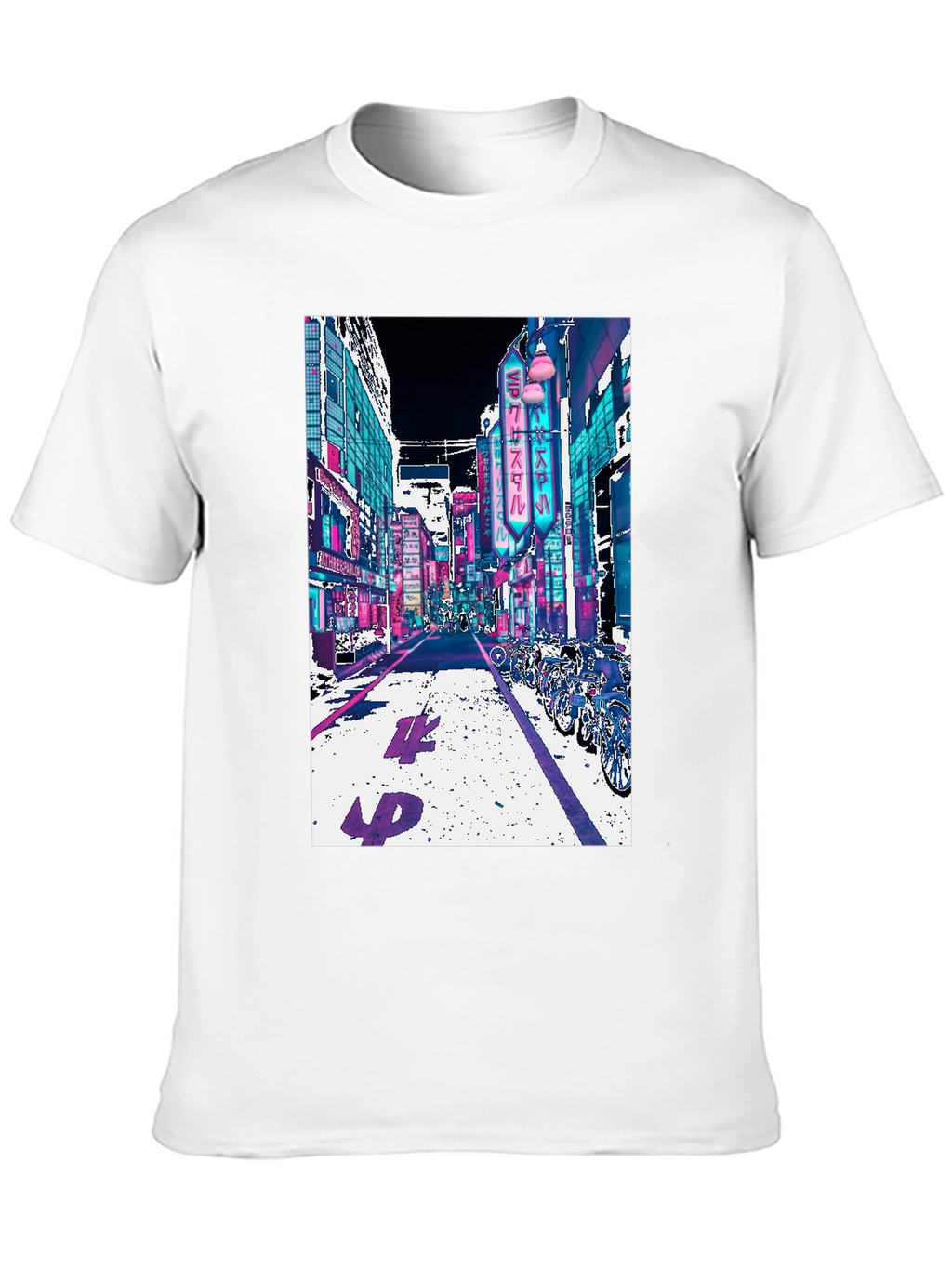 Neon Cityscape Graphic Tee