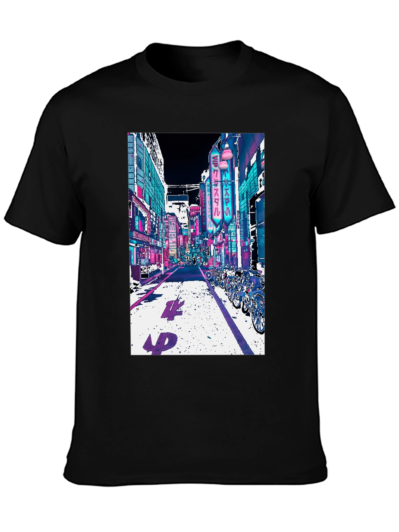 Neon Cityscape Graphic Tee