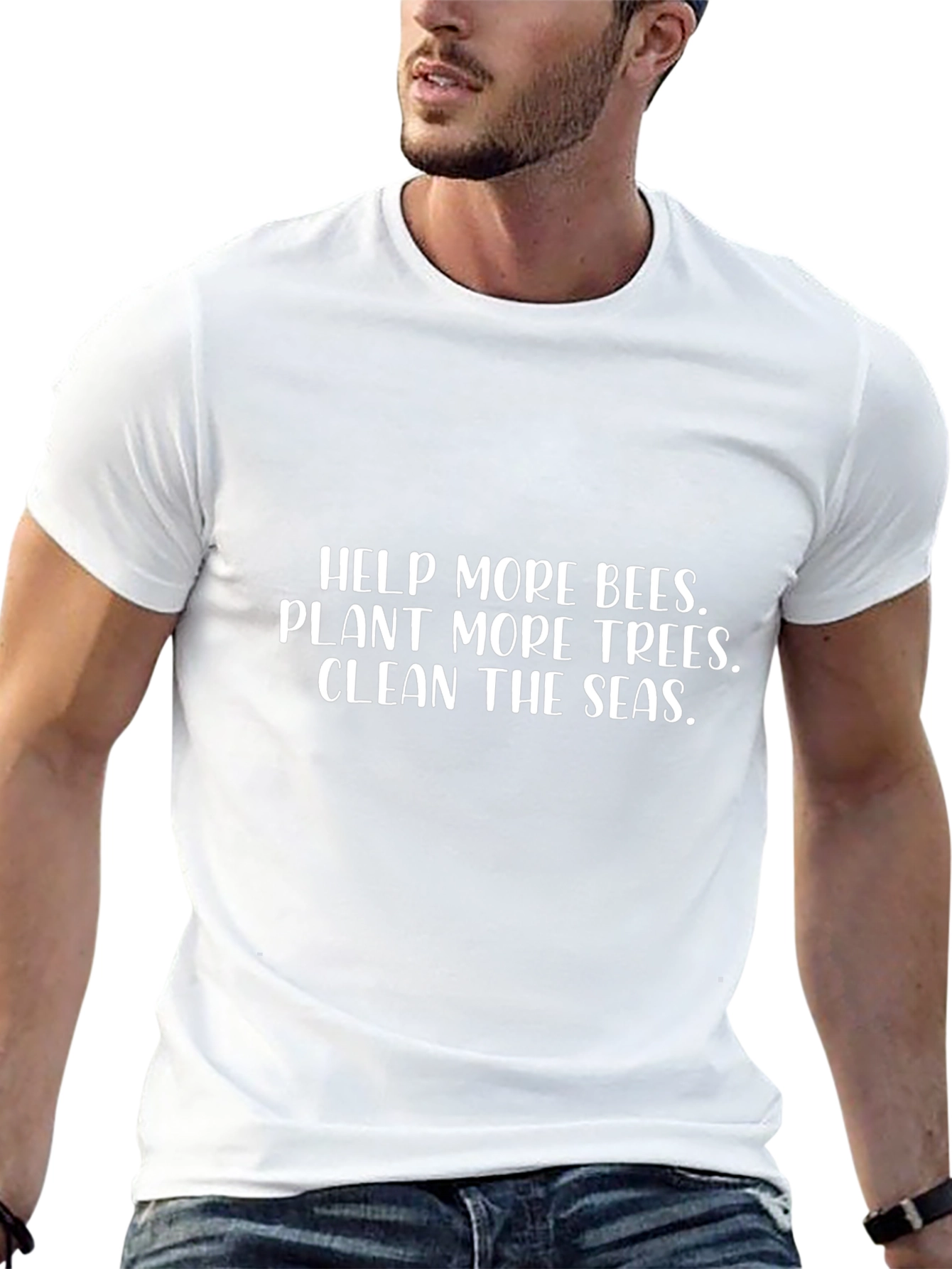 Eco-Friendly Slogan T-Shirt