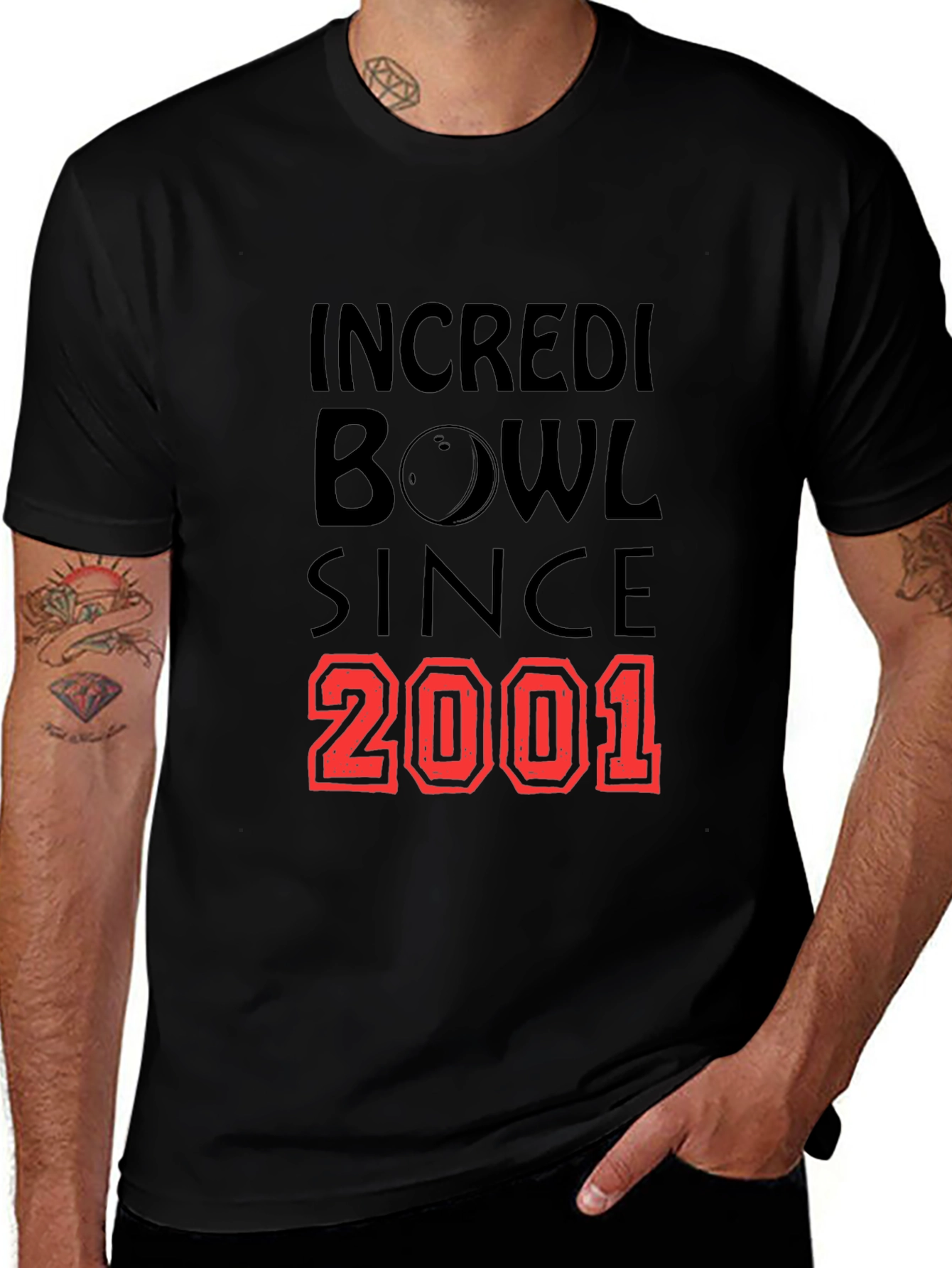 Incredibowl Since 2001 Black Graphic T-Shirt