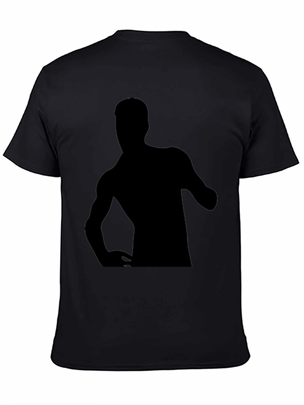 Black T-Shirt with Silhouette Graphic