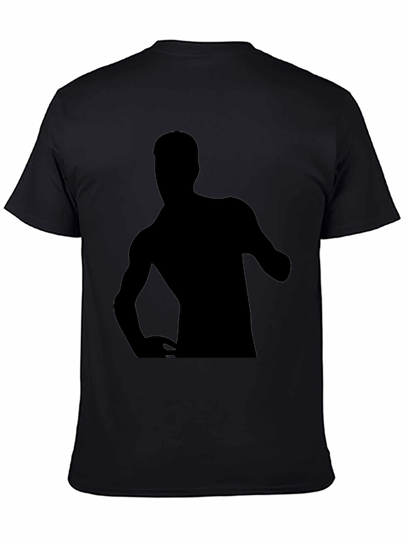 Black T-Shirt with Silhouette Graphic