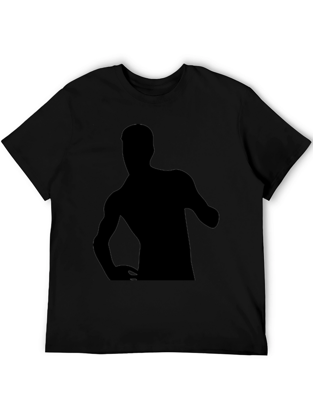 Black T-Shirt with Silhouette Graphic