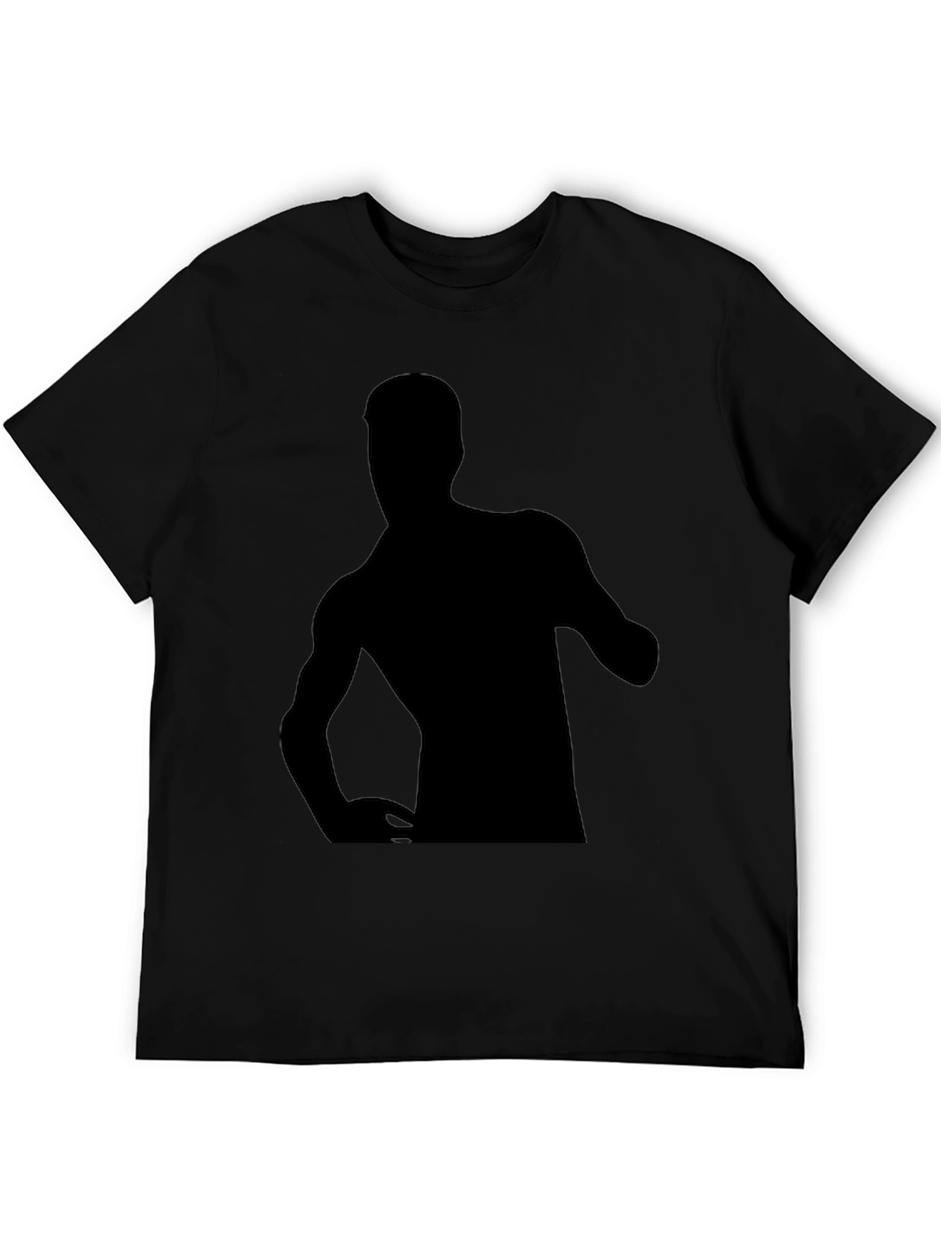 Black T-Shirt with Silhouette Graphic