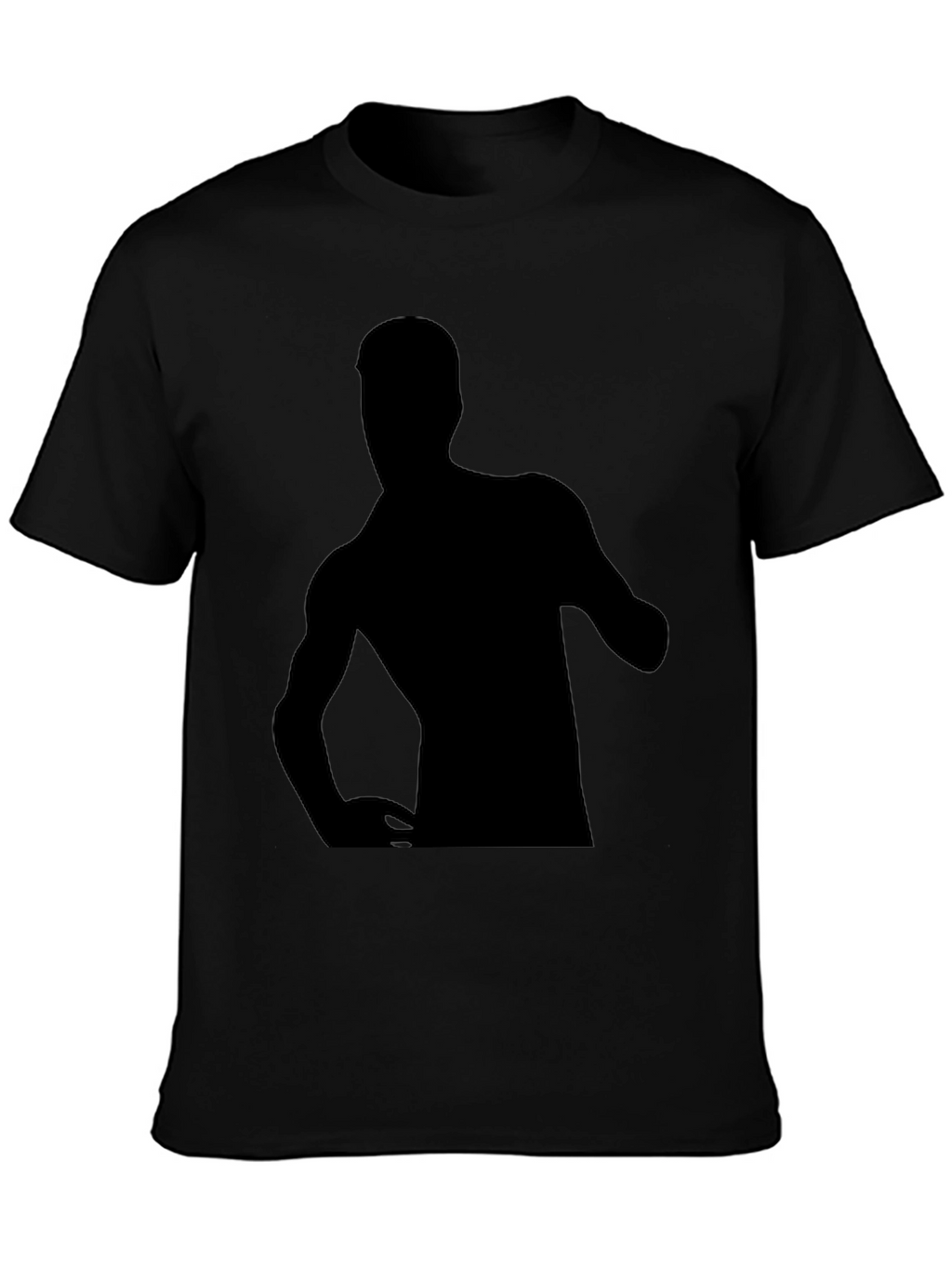Black T-Shirt with Silhouette Graphic