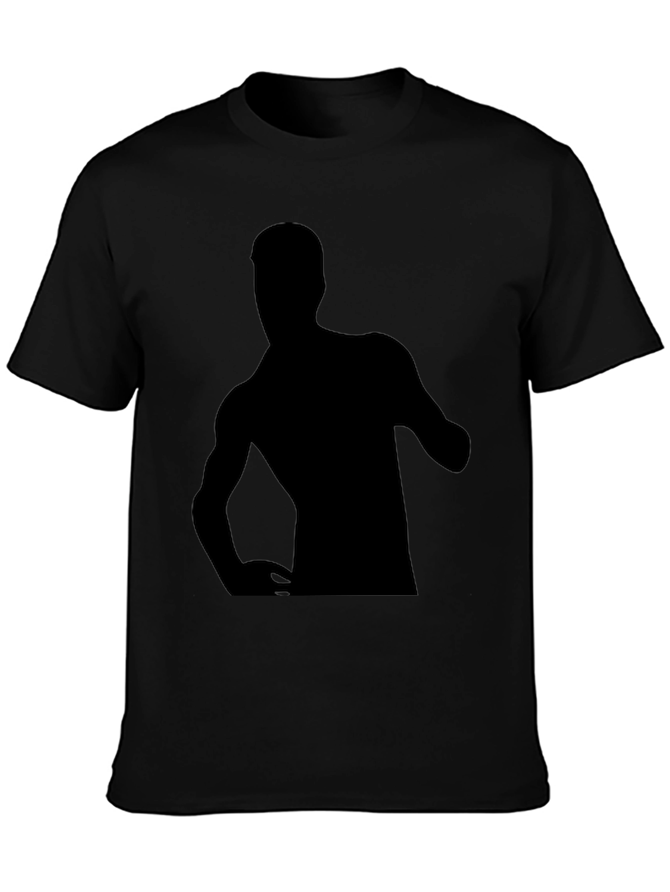 Black T-Shirt with Silhouette Graphic