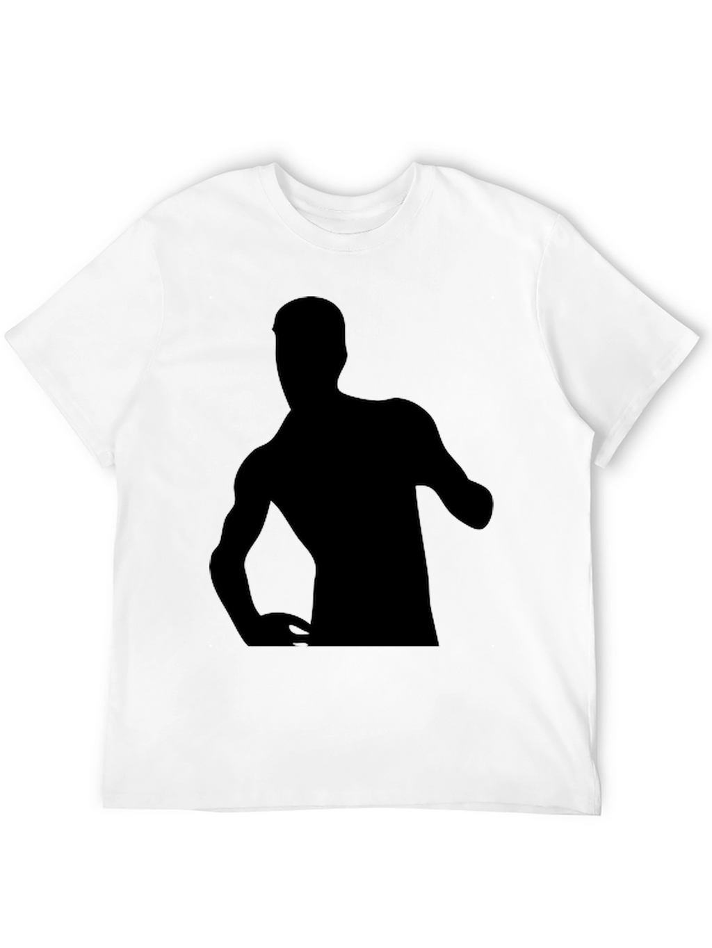 Black T-Shirt with Silhouette Graphic