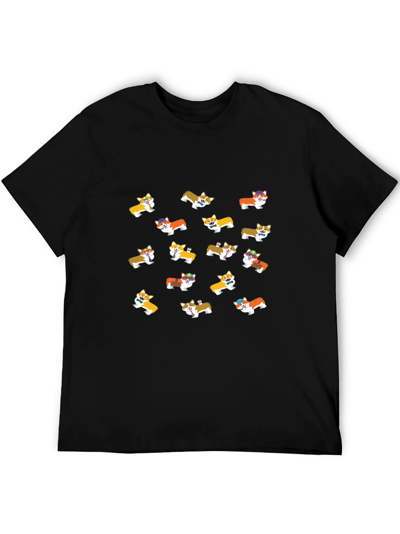 Corgi Print T-Shirt - Whimsical & Fun Design