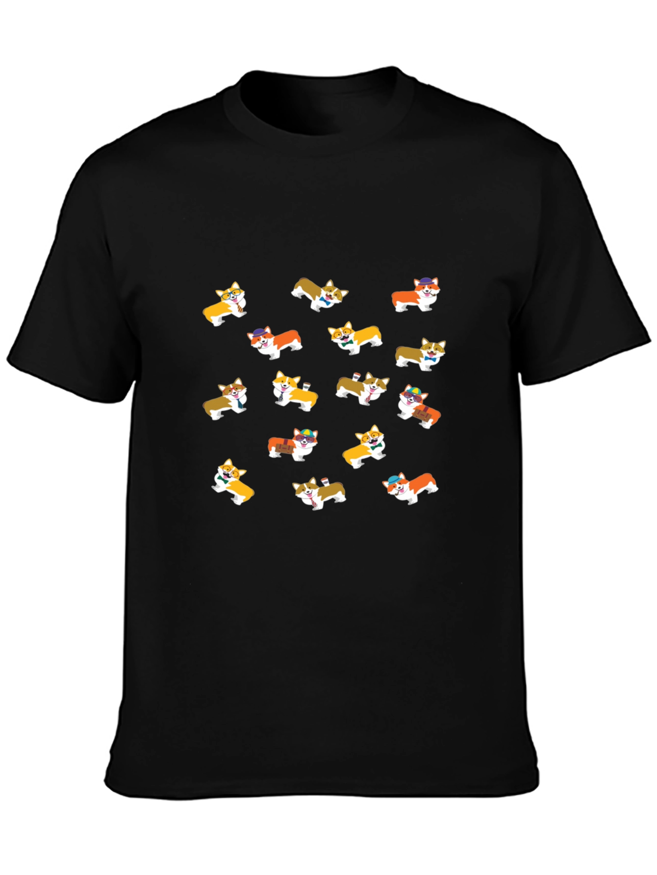 Corgi Print T-Shirt - Whimsical & Fun Design