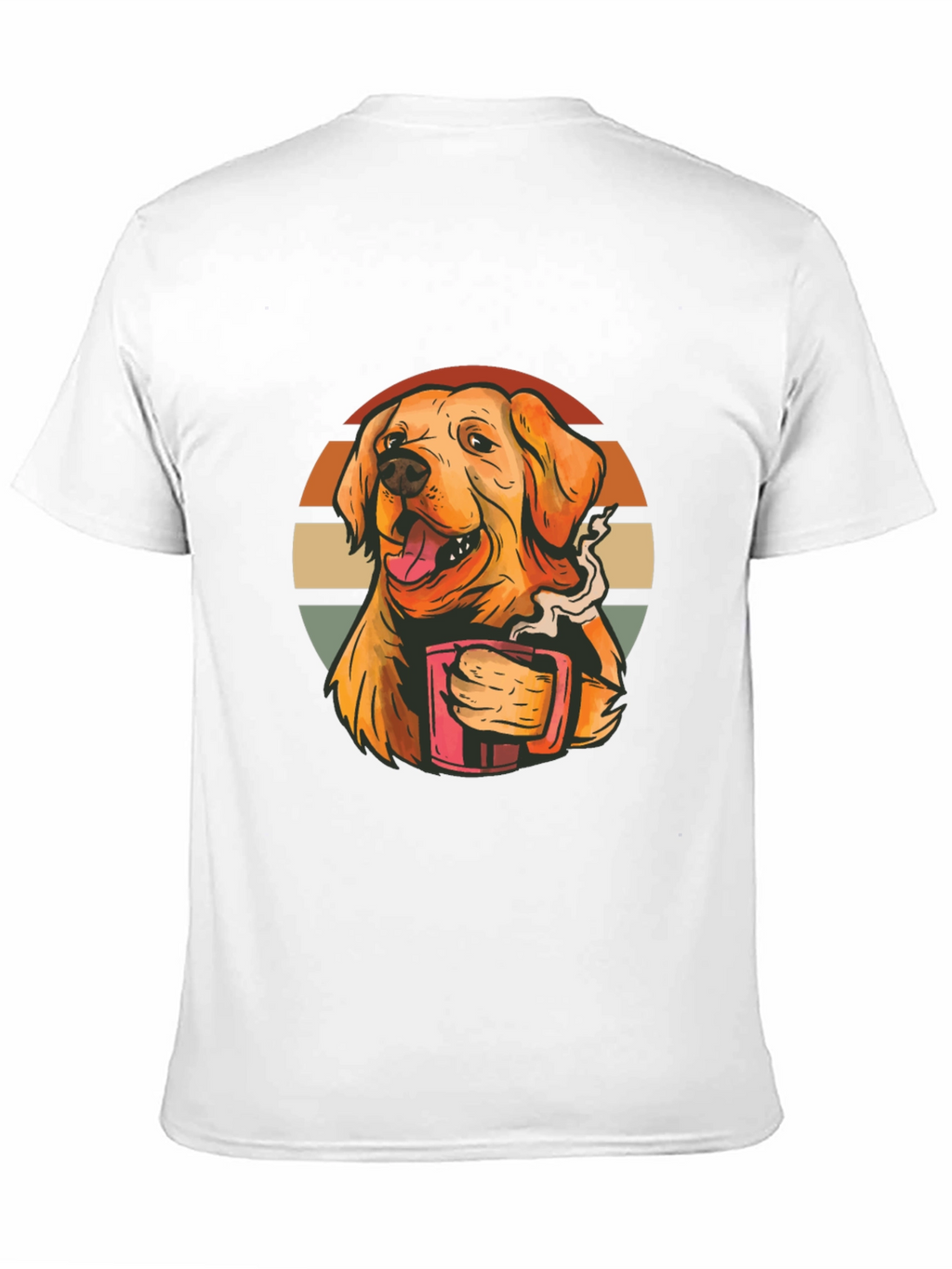 Dog Lover Tee: Golden Retriever Coffee Graphic T-Shirt