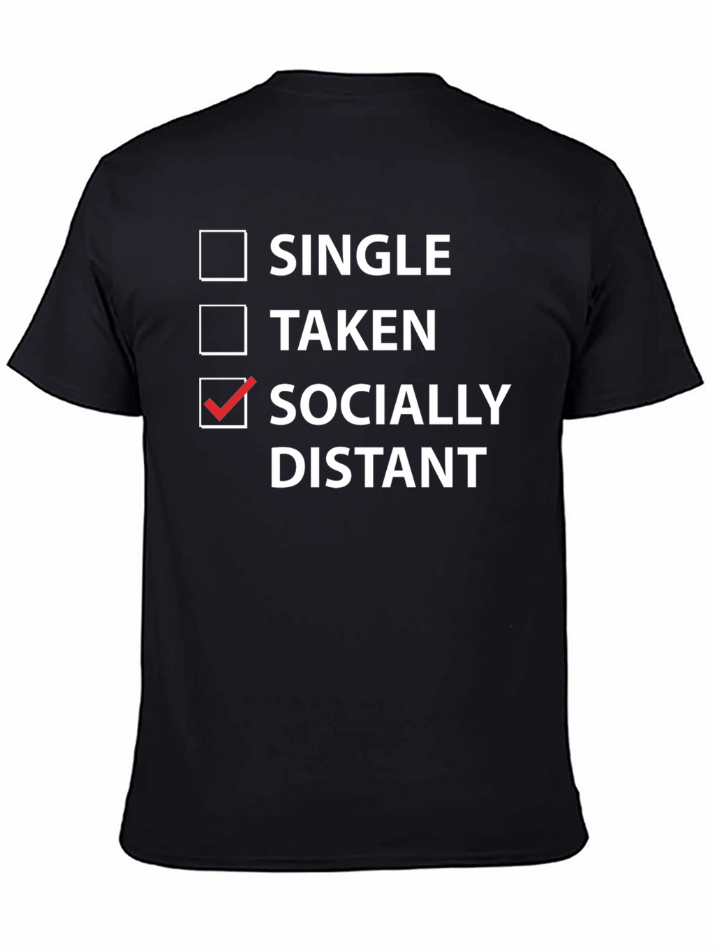 Socially Distant Graphic T-Shirt - Black
