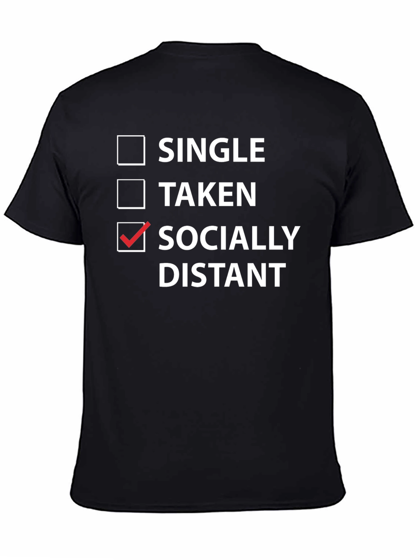 Socially Distant Graphic T-Shirt - Black