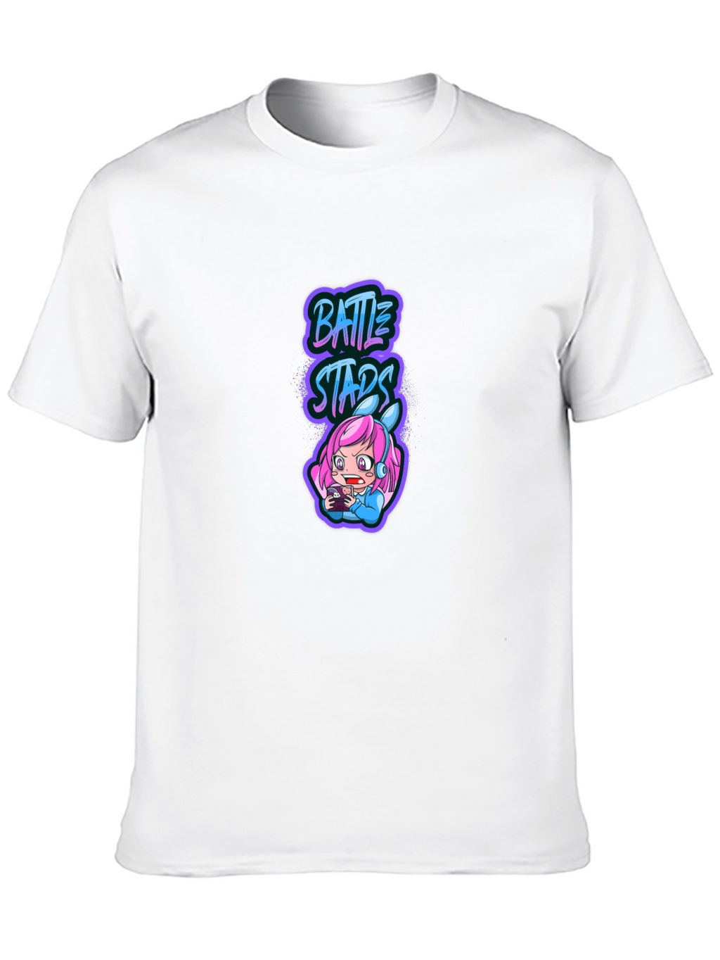 Battle Stars Anime Gamer Black T-Shirt