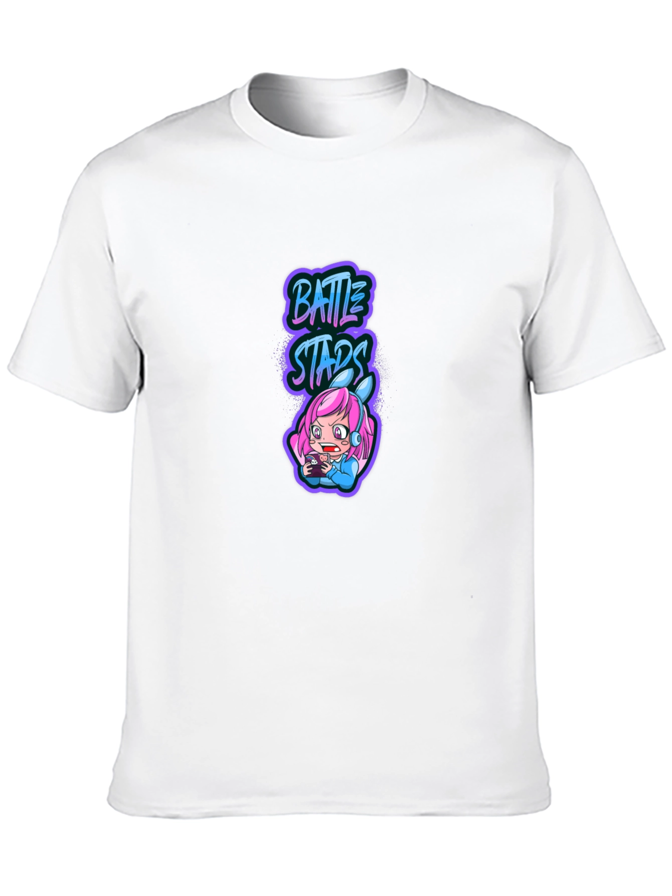 Battle Stars Anime Gamer Black T-Shirt