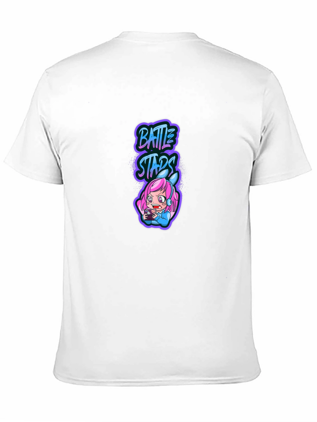 Battle Stars Anime Gamer Black T-Shirt