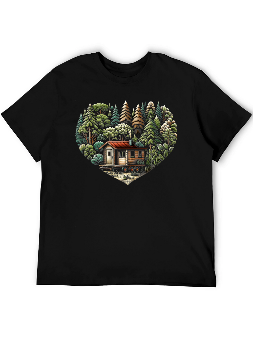 Cabin Heart T-Shirt - Nature Lover Tee