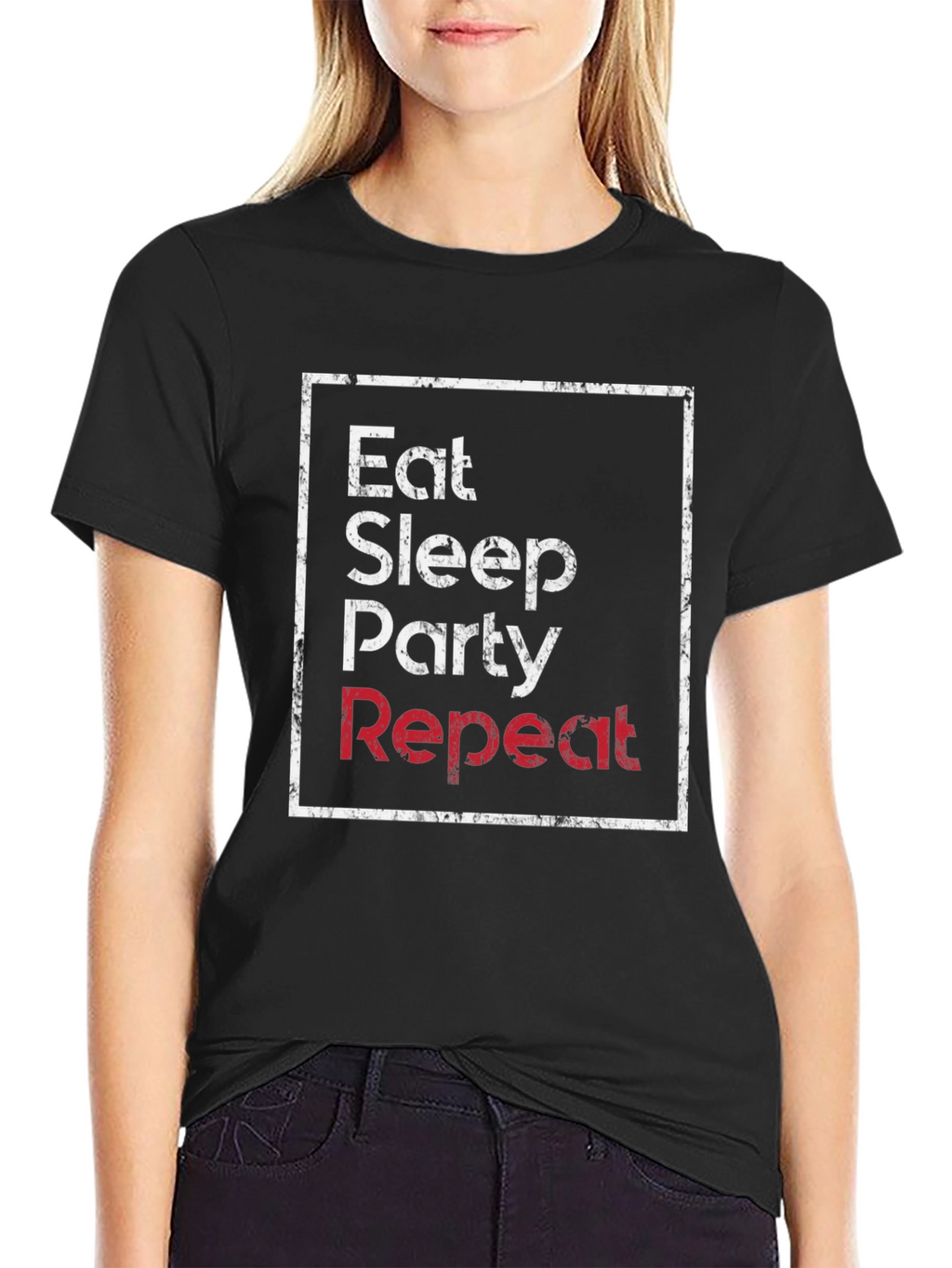 Eat Sleep Party Repeat Graphic Tee