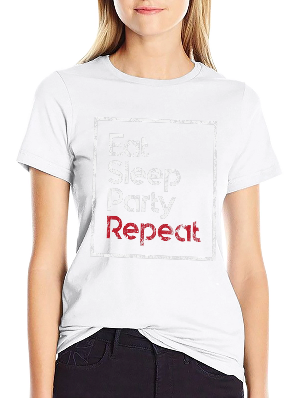 Eat Sleep Party Repeat Graphic Tee
