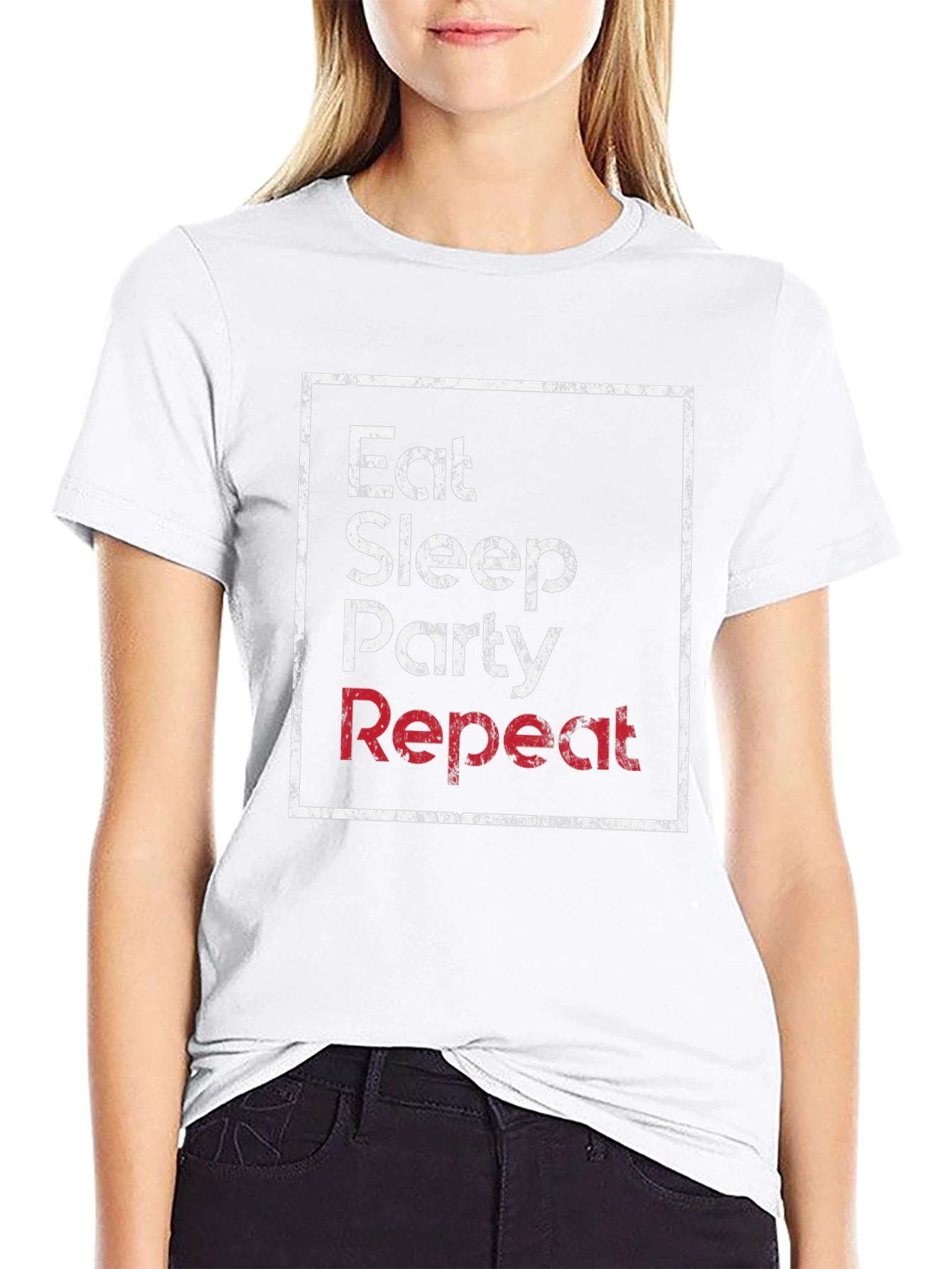 Eat Sleep Party Repeat Graphic Tee