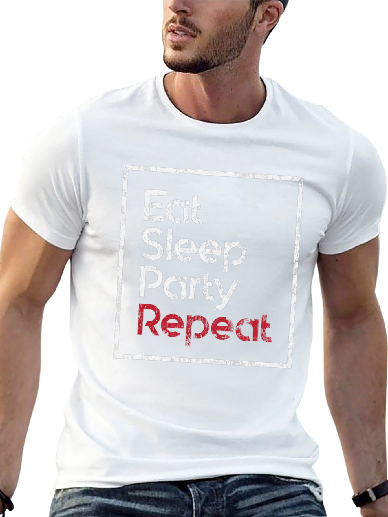 Eat Sleep Party Repeat Graphic Tee