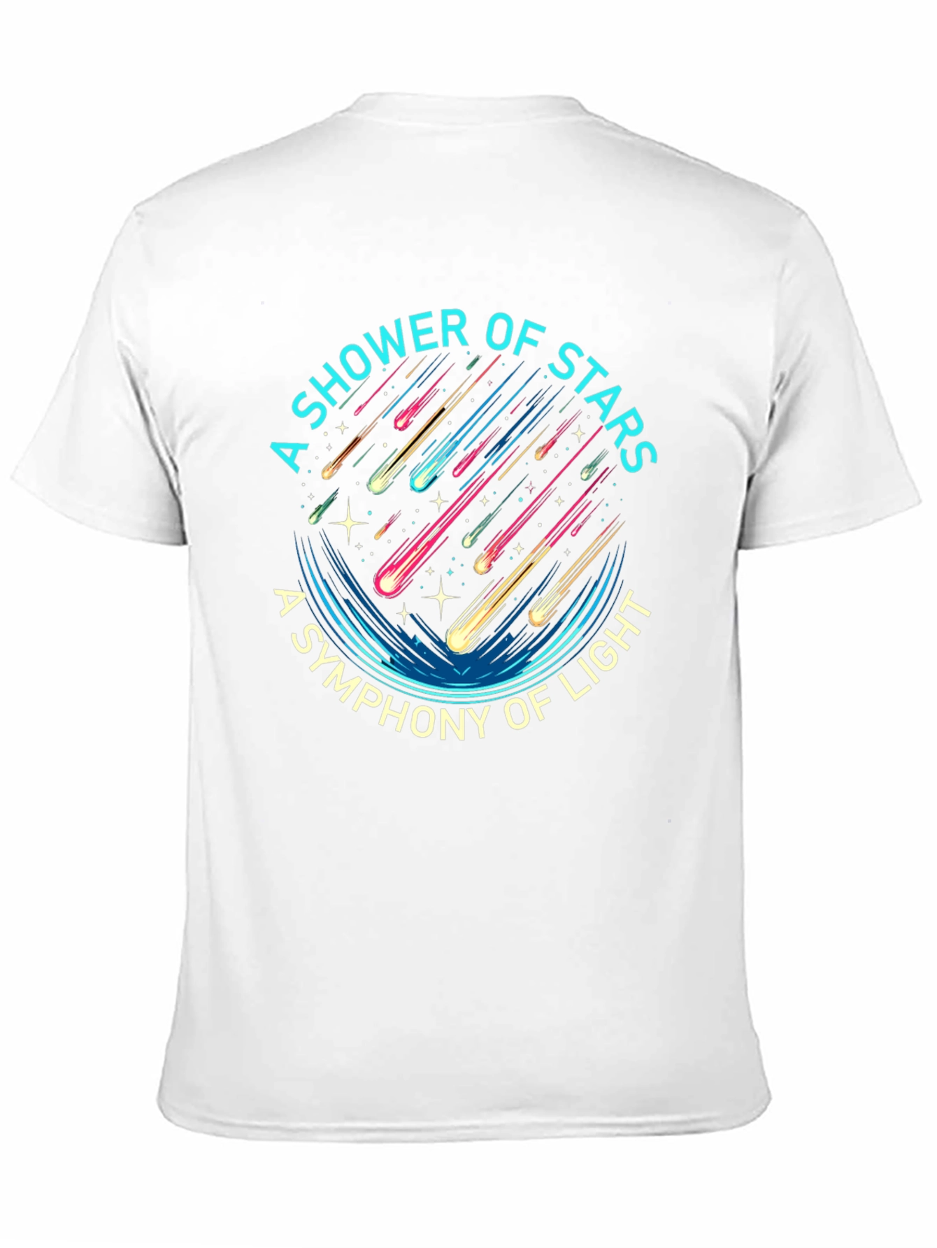 A Shower of Stars Graphic Black T-Shirt