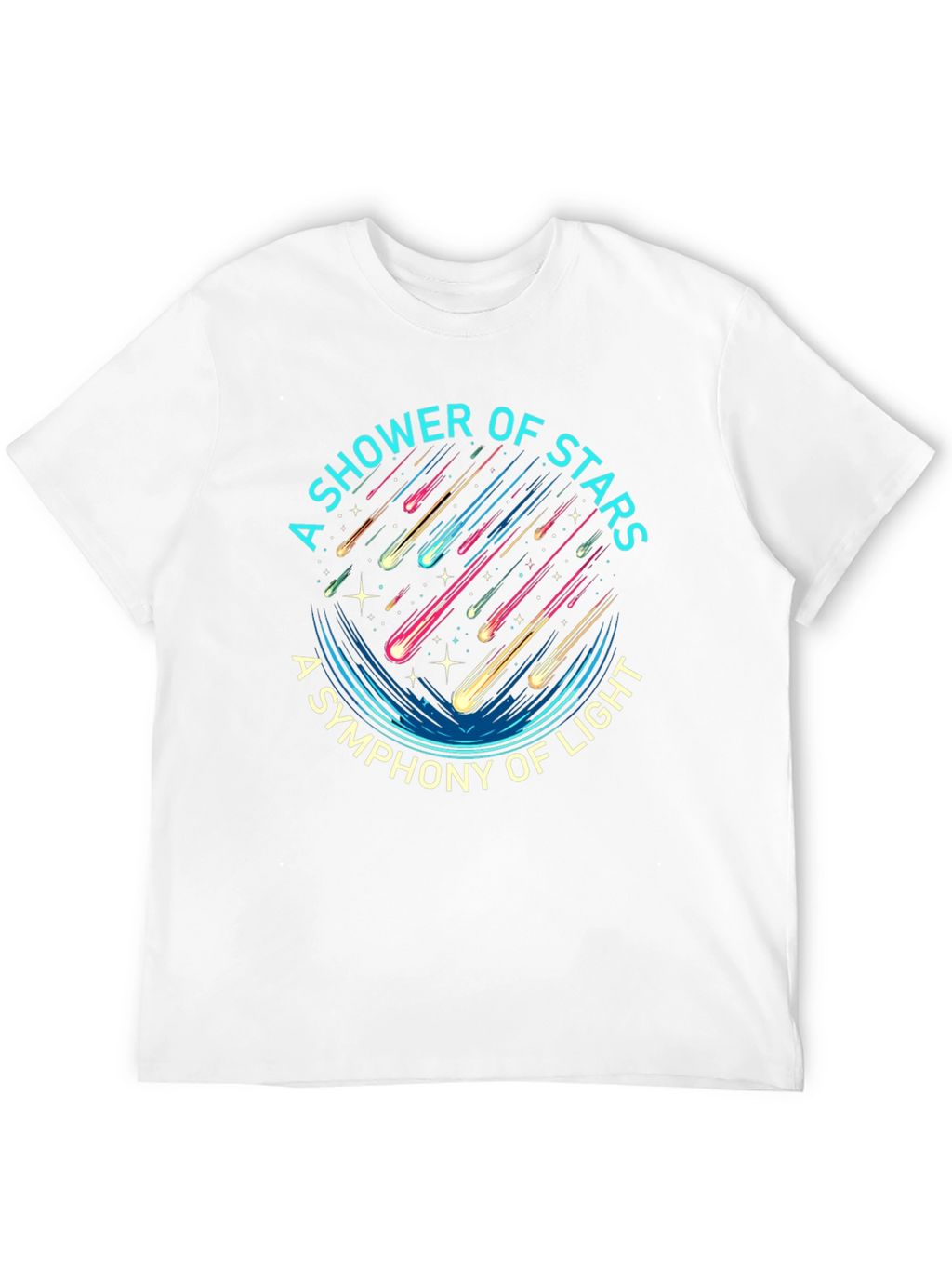 A Shower of Stars Graphic Black T-Shirt