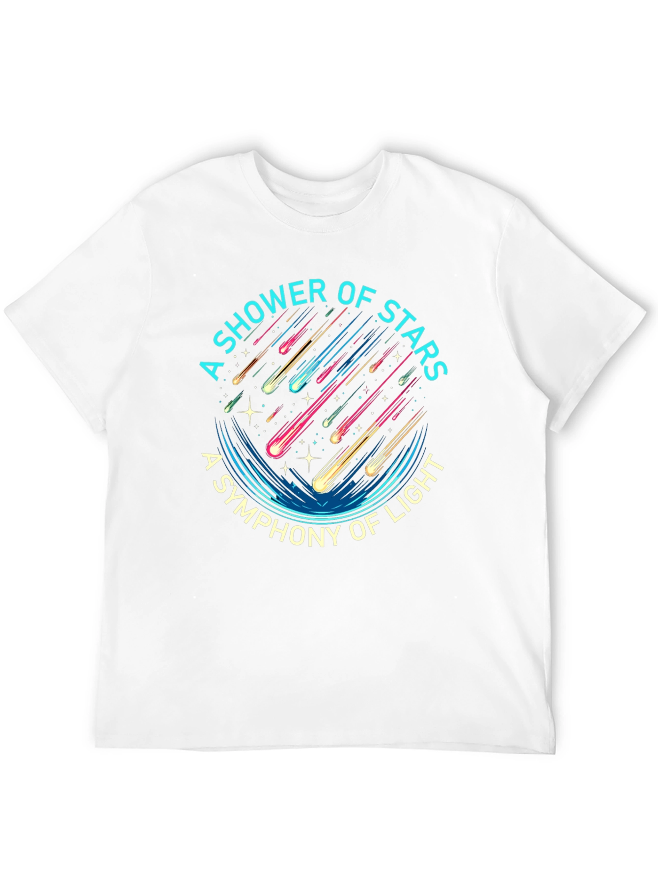 A Shower of Stars Graphic Black T-Shirt