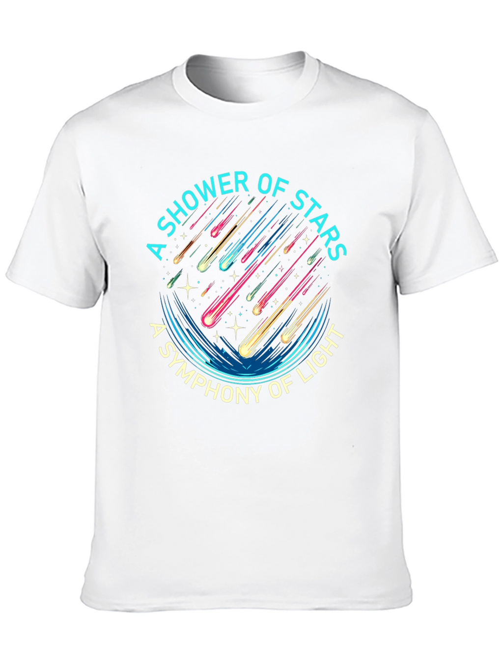 A Shower of Stars Graphic Black T-Shirt