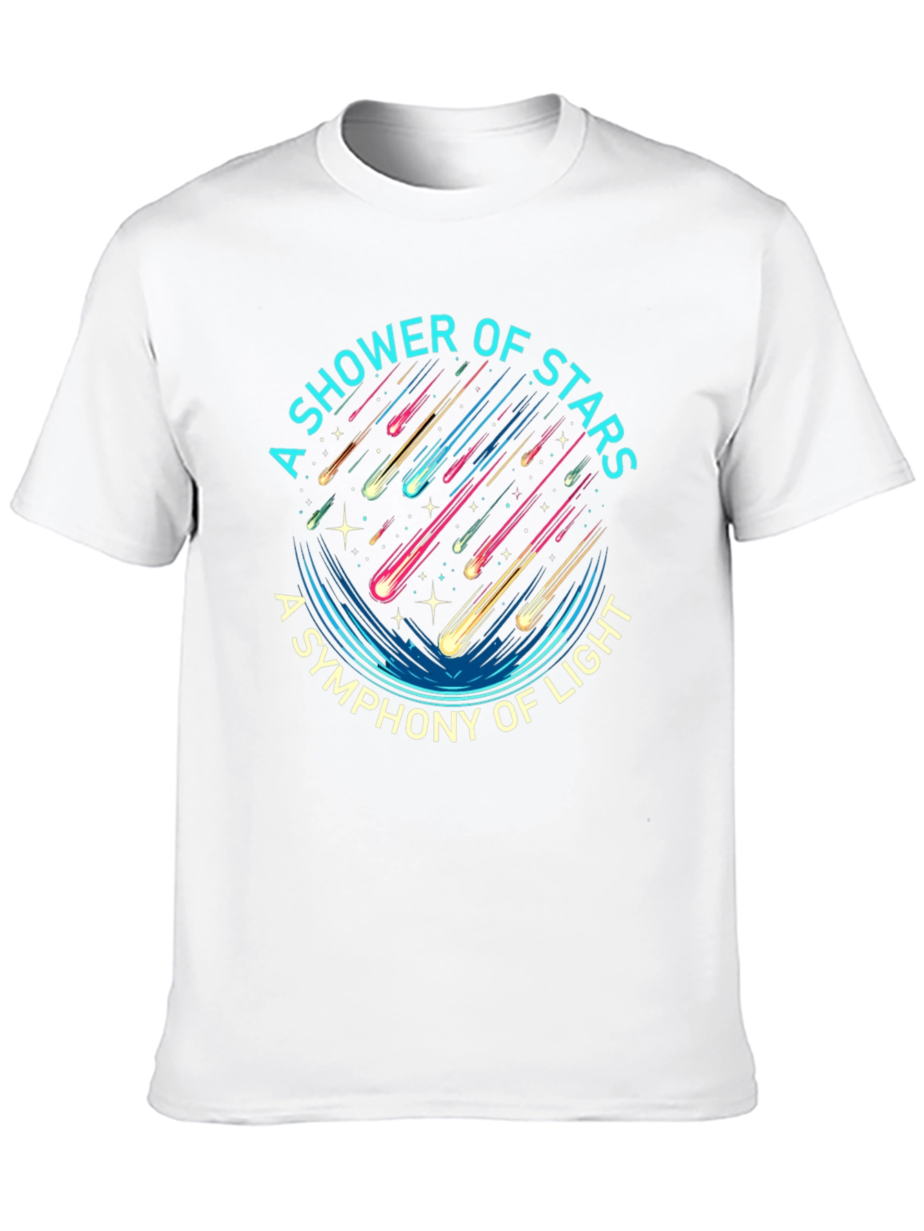 A Shower of Stars Graphic Black T-Shirt