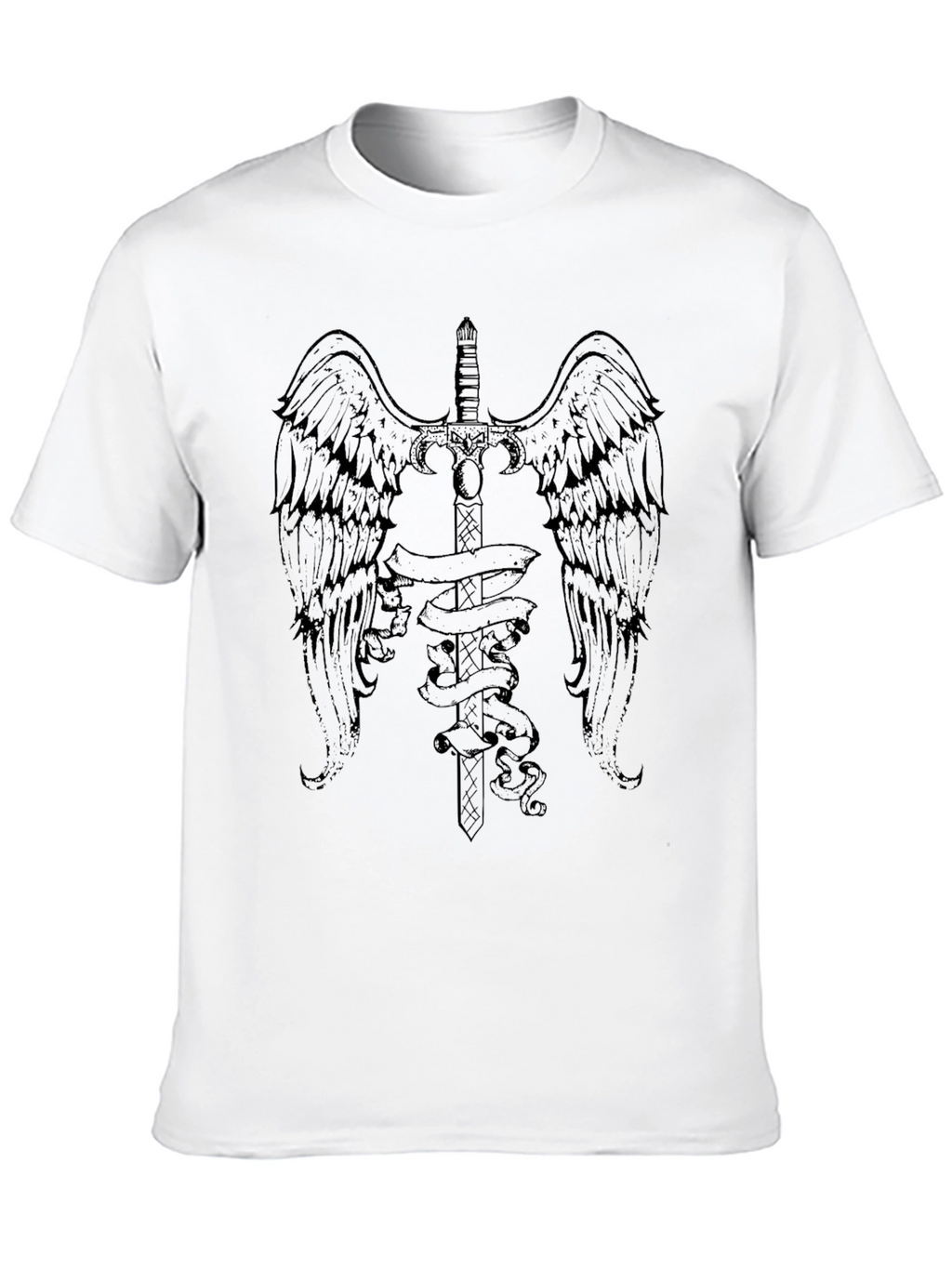 Winged Sword Graphic Tee - Mens Black T-Shirt