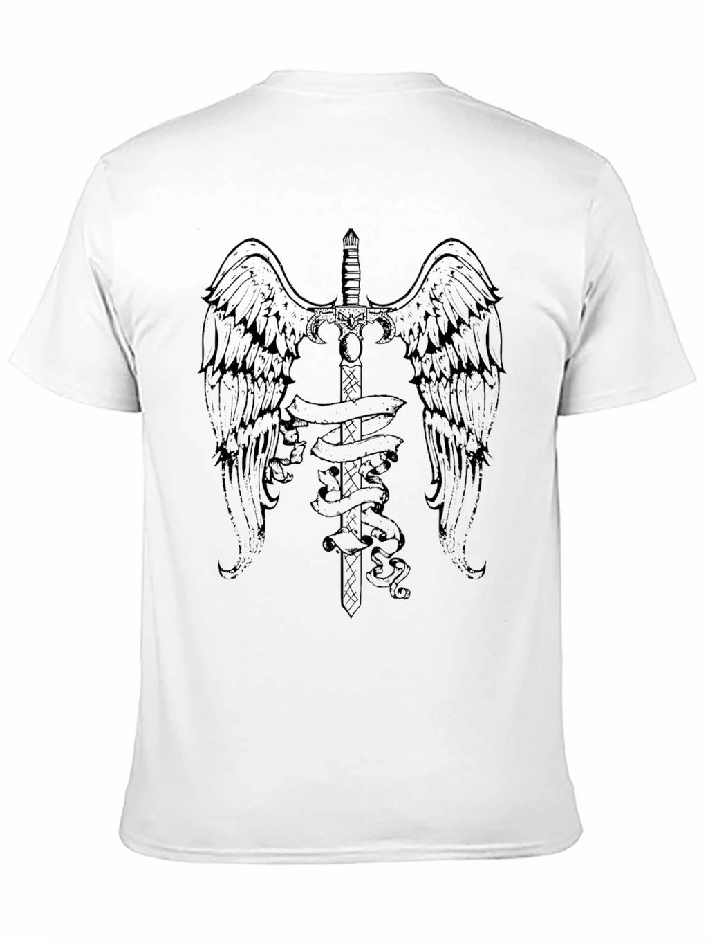 Winged Sword Graphic Tee - Mens Black T-Shirt
