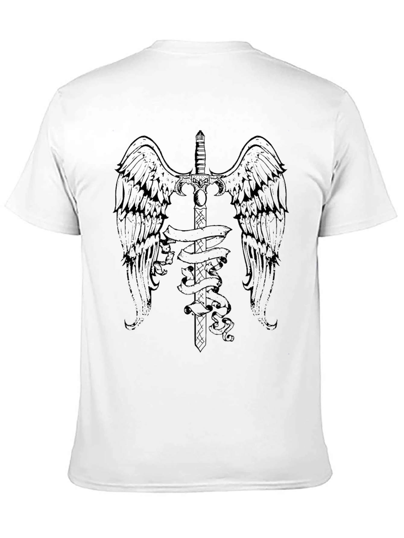 Winged Sword Graphic Tee - Mens Black T-Shirt