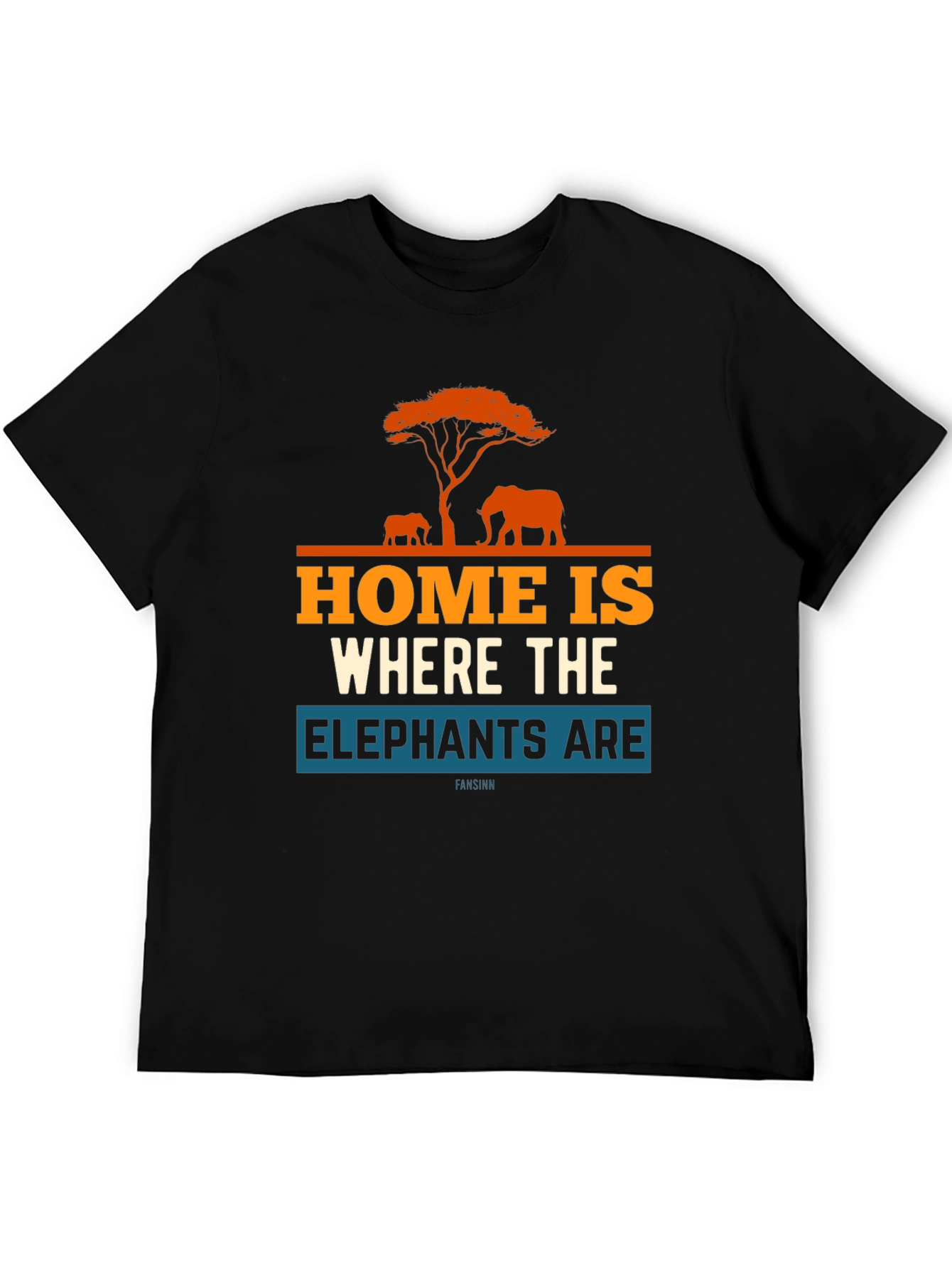 Elephant Graphic T-Shirt - Home Is Where the Elephants Are