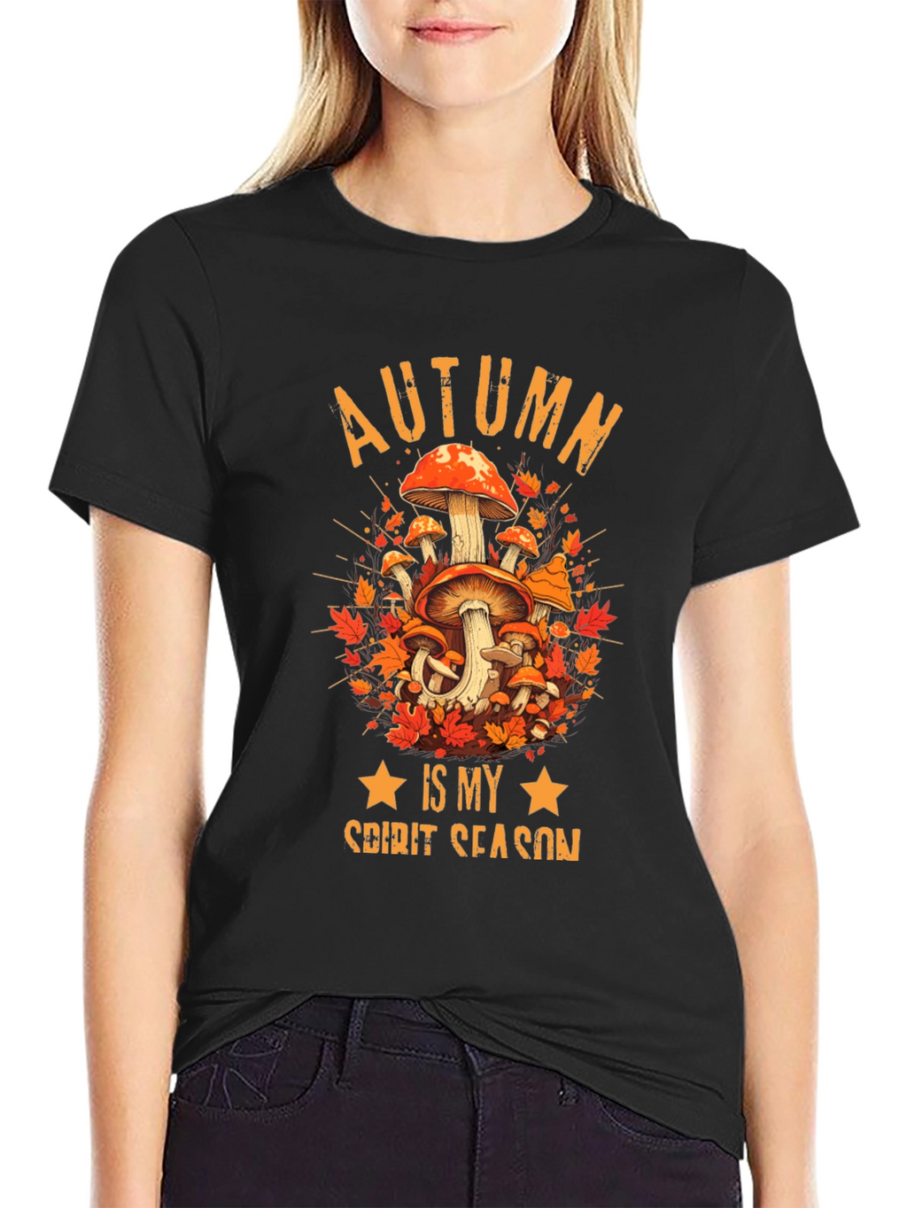 Autumn Spirit Season Mushroom Graphic Tee